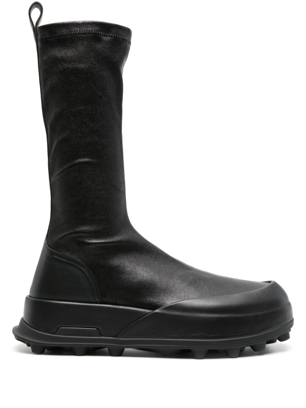 leather platform boots - 1