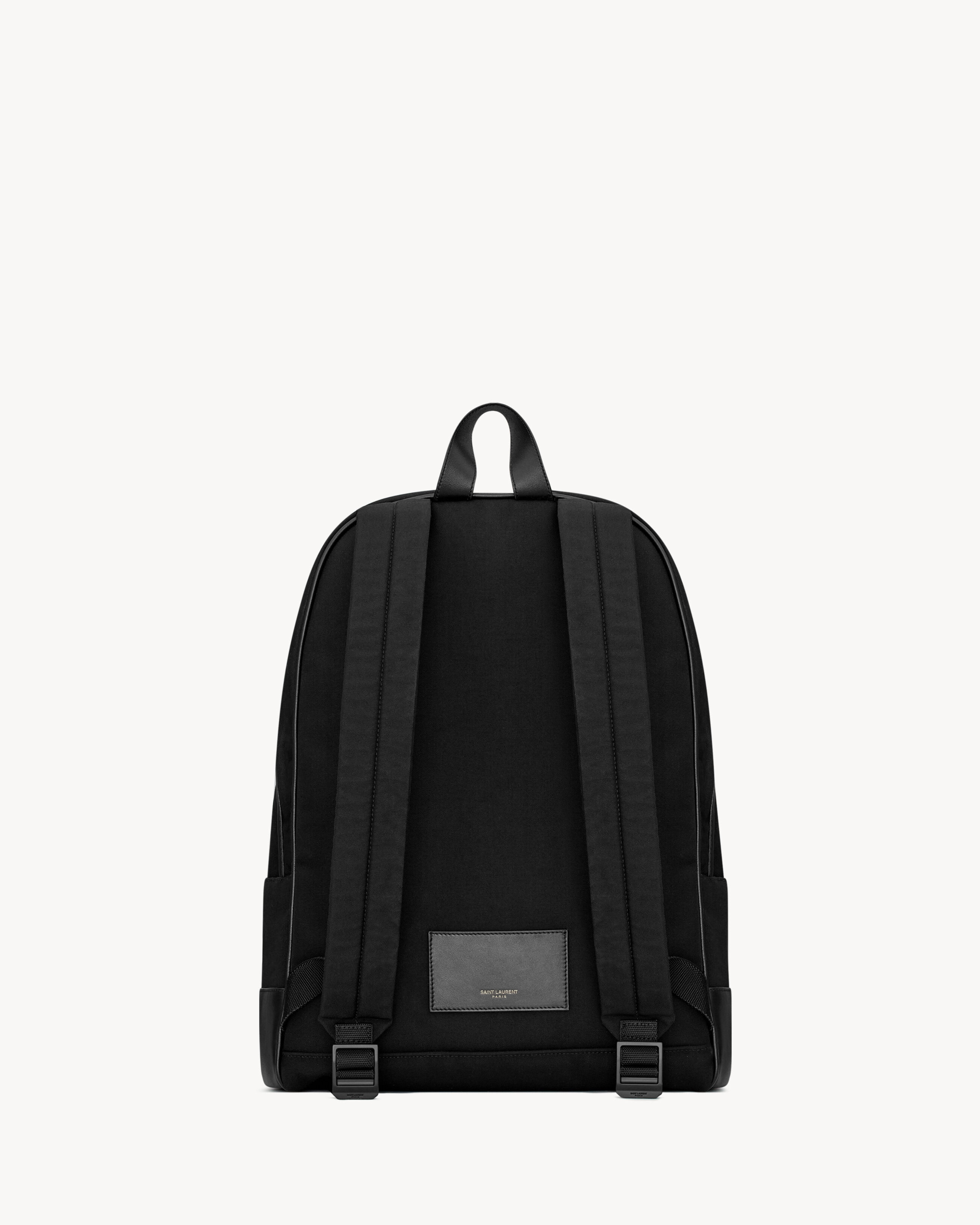 CITY BACKPACK IN NYLON CANVAS AND LEATHER - 2