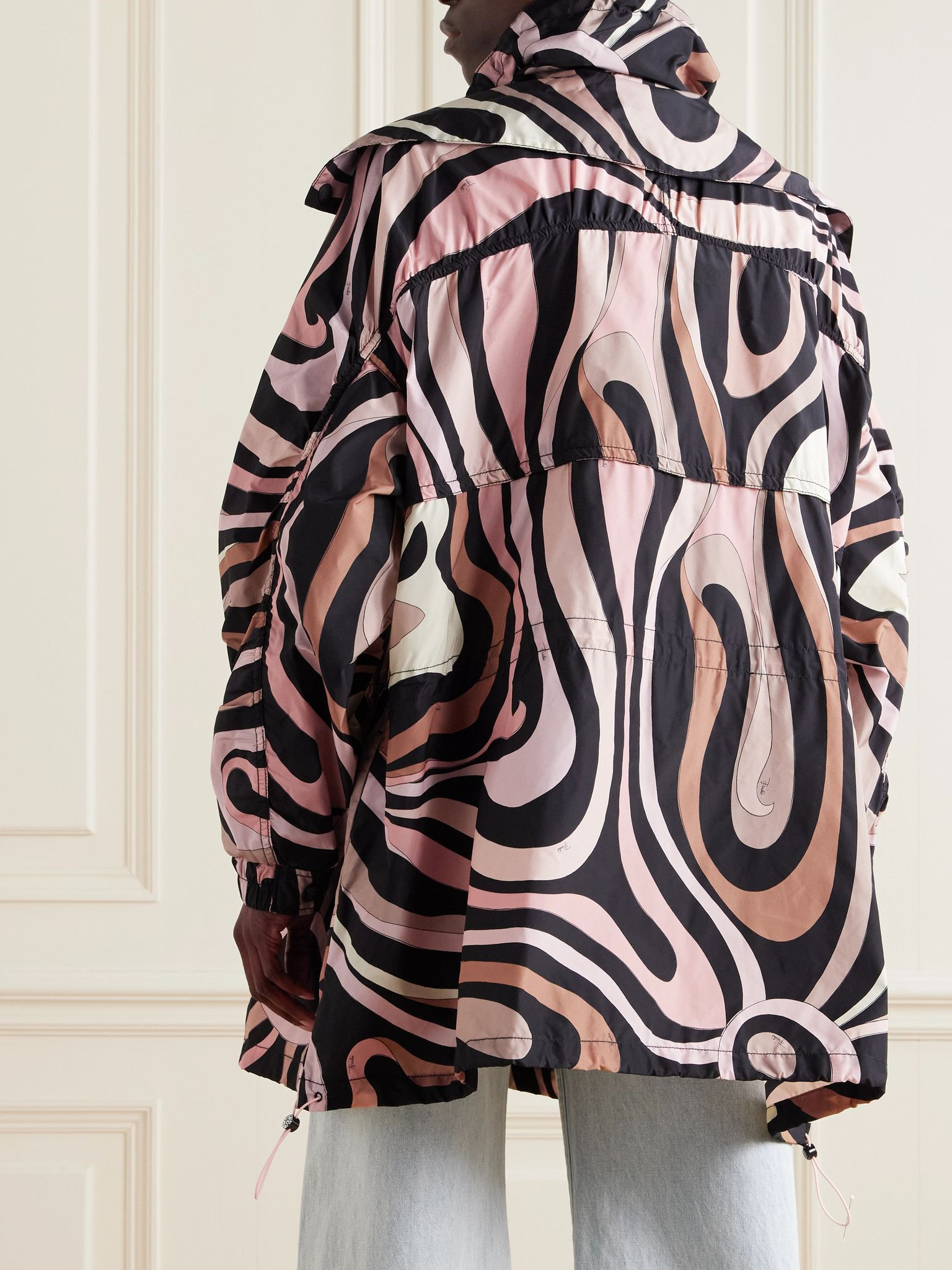 Printed taffeta jacket Black - 4