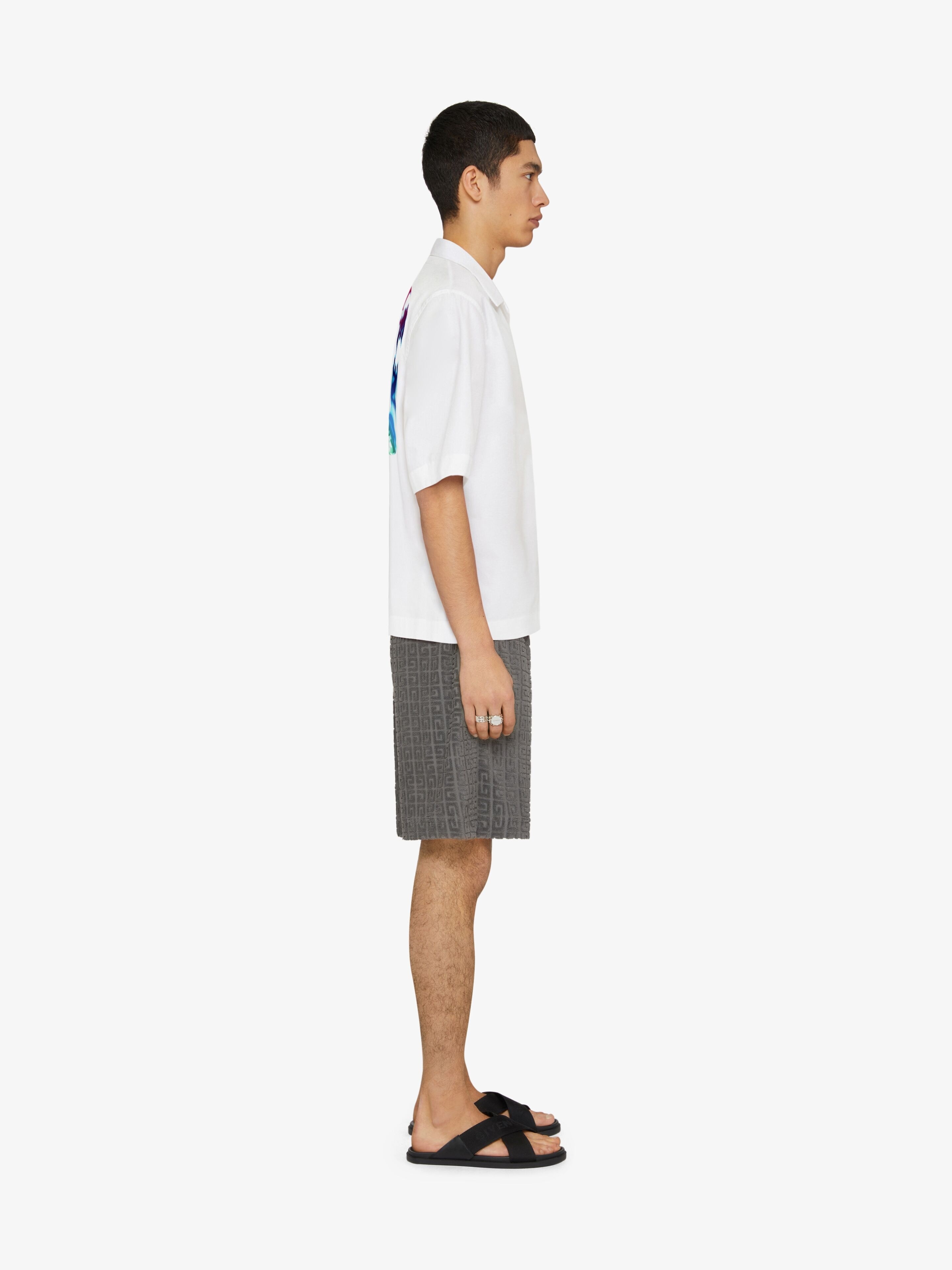 HAWAIIAN SHIRT IN POPLIN WITH GIVENCHY CIRCLE PRINT - 3