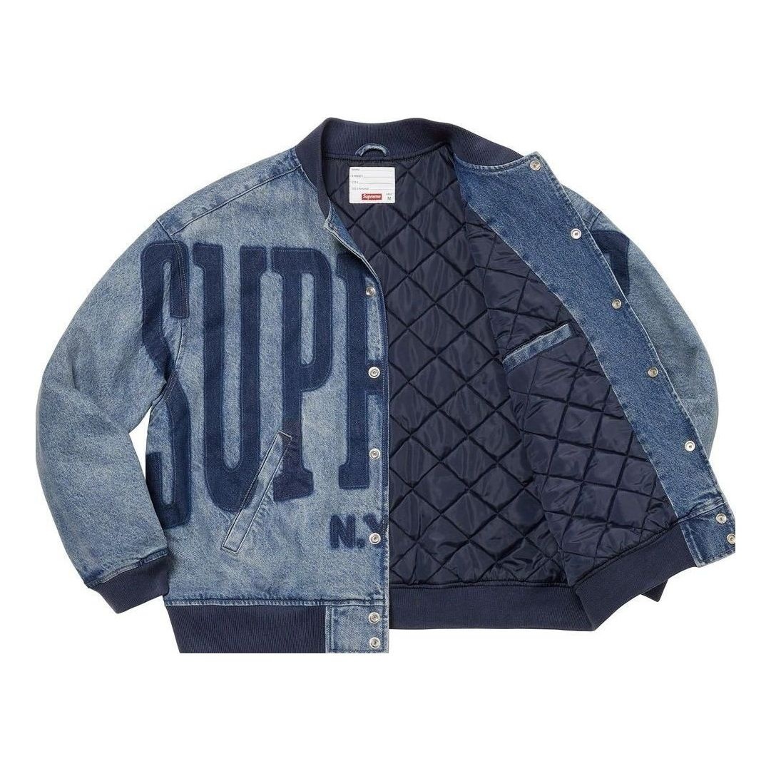 Supreme Washed Knockout Denim Varsity Jacket 'Teal' SUP-SS23-171 - 3