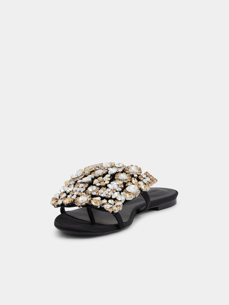 rabanne FLAT SANDALS WITH STRASS outlook
