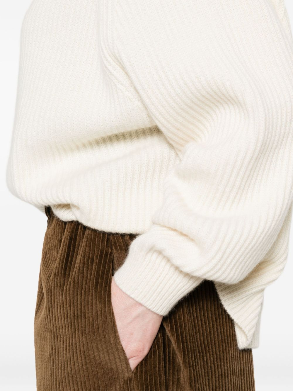 ribbed raglan sweater - 5