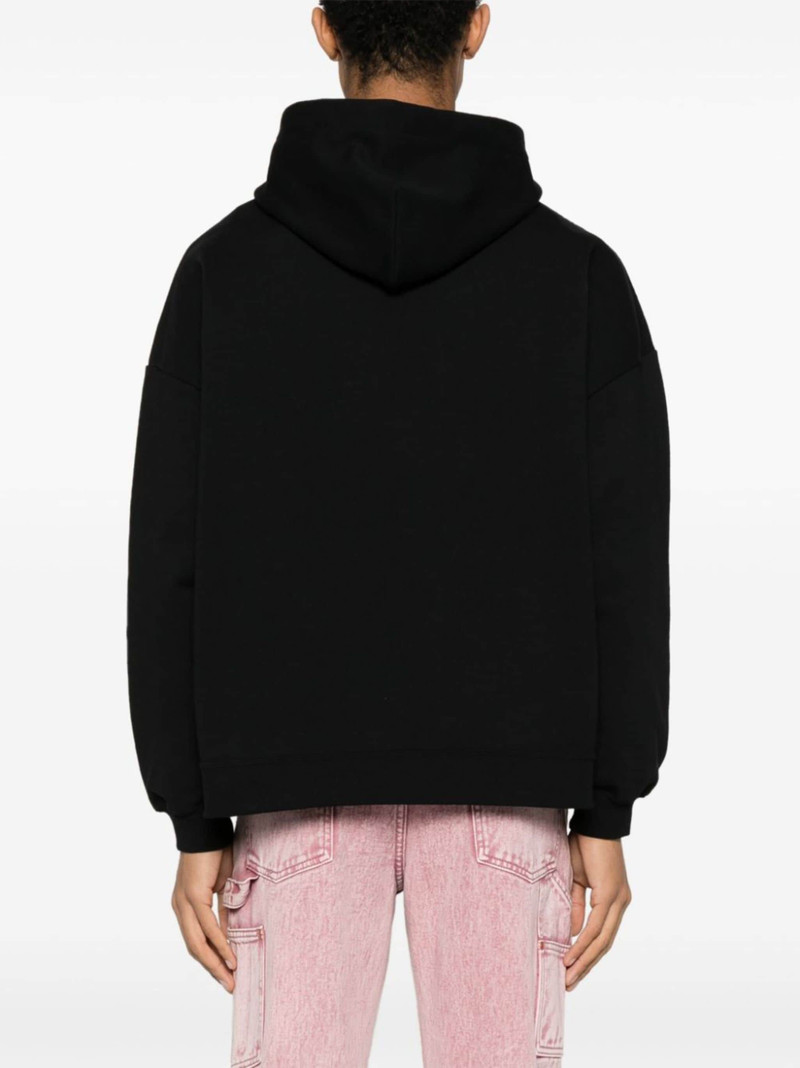 embroidered-logo cotton hoodie 4
