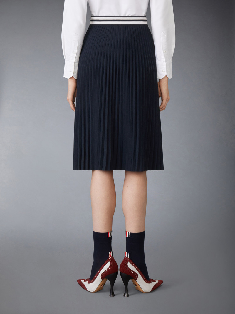 PLISSE MERINO WOOL SILK SKIRT 4