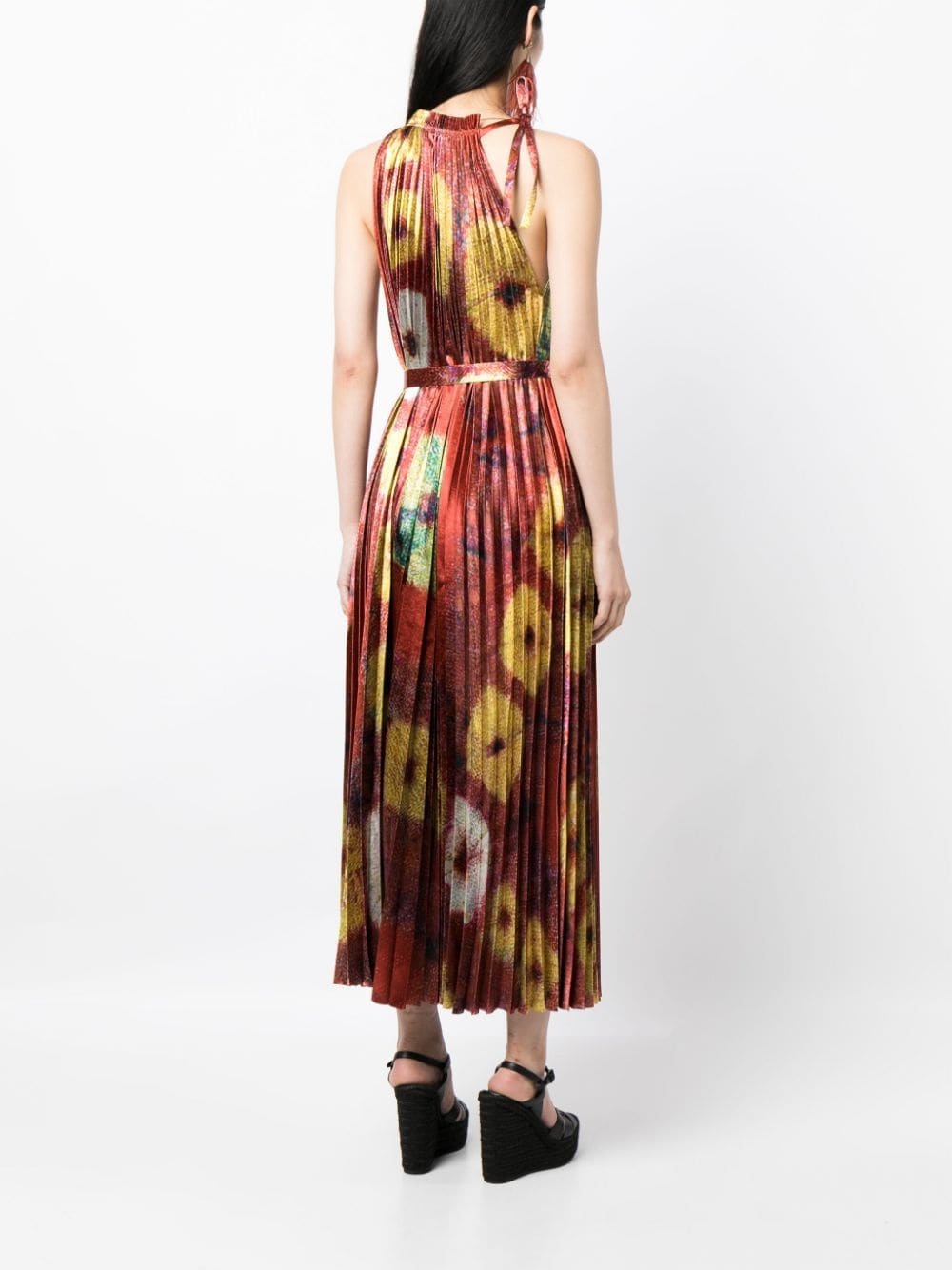 Amiko floral-print pleated dress - 4