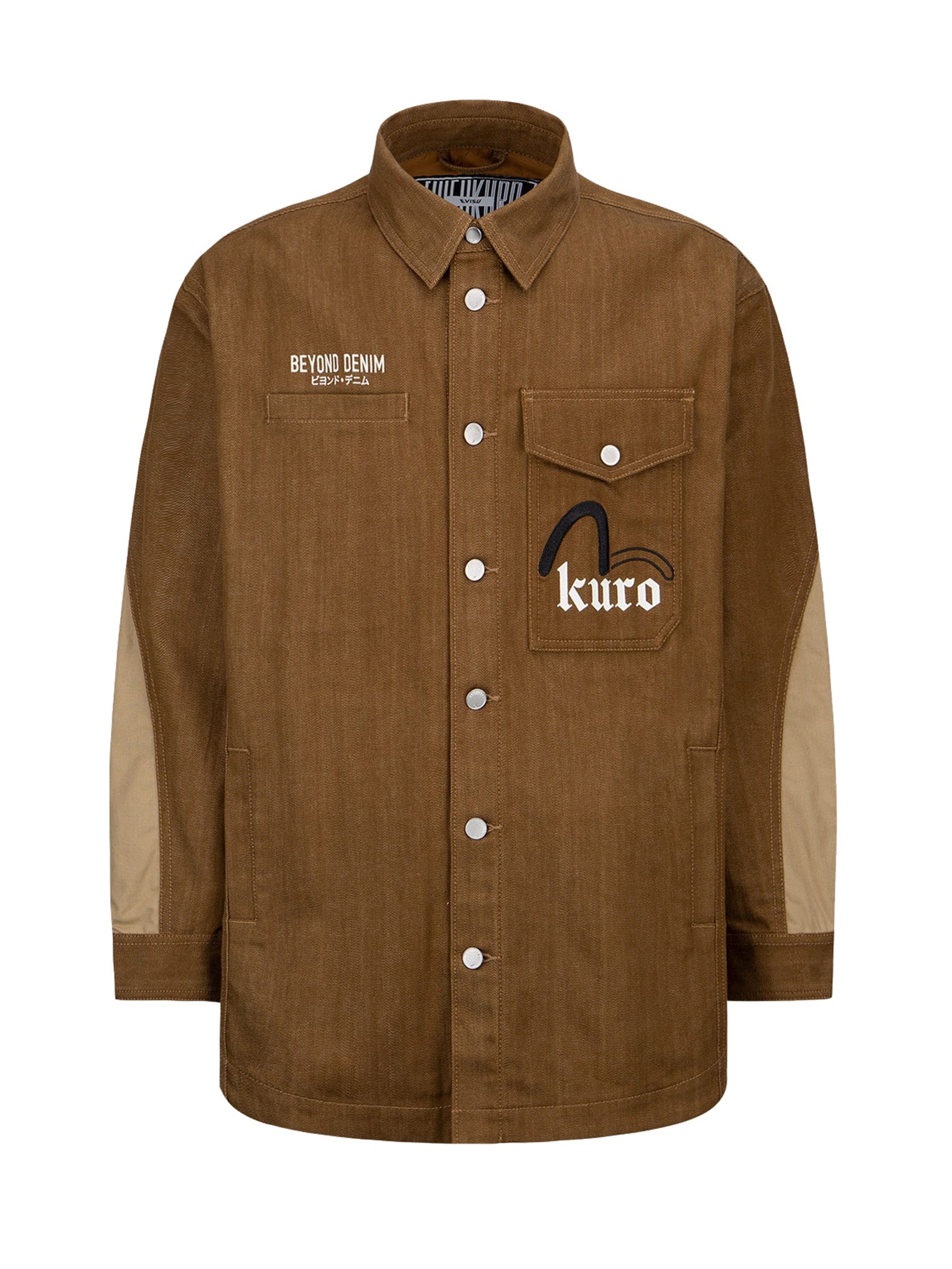 Sashiko Logo Embroidered Denim Shirt Jacket - 16