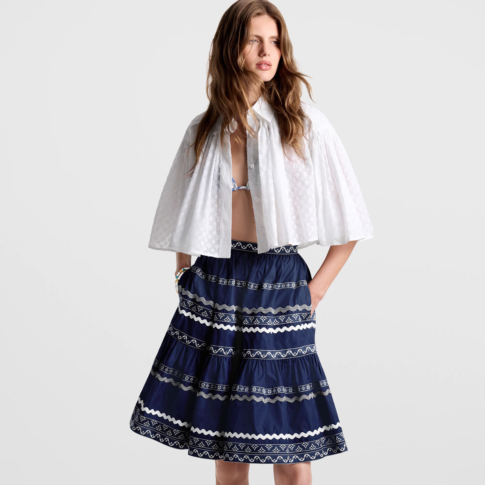 Monogram Fil Coupé Cape Blouse - 5