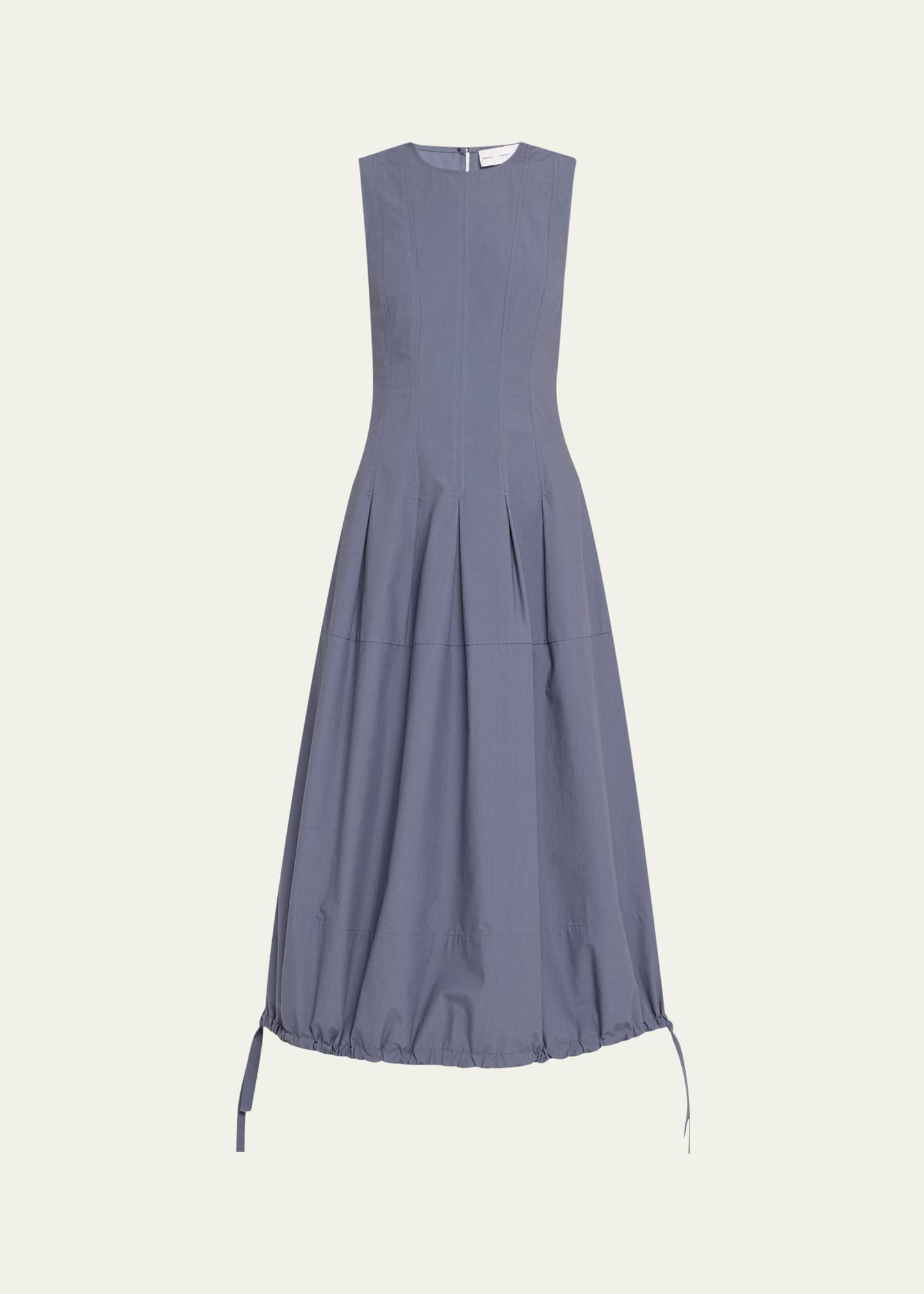 Marley Drawstring Brushed Poplin Midi Dress - 1