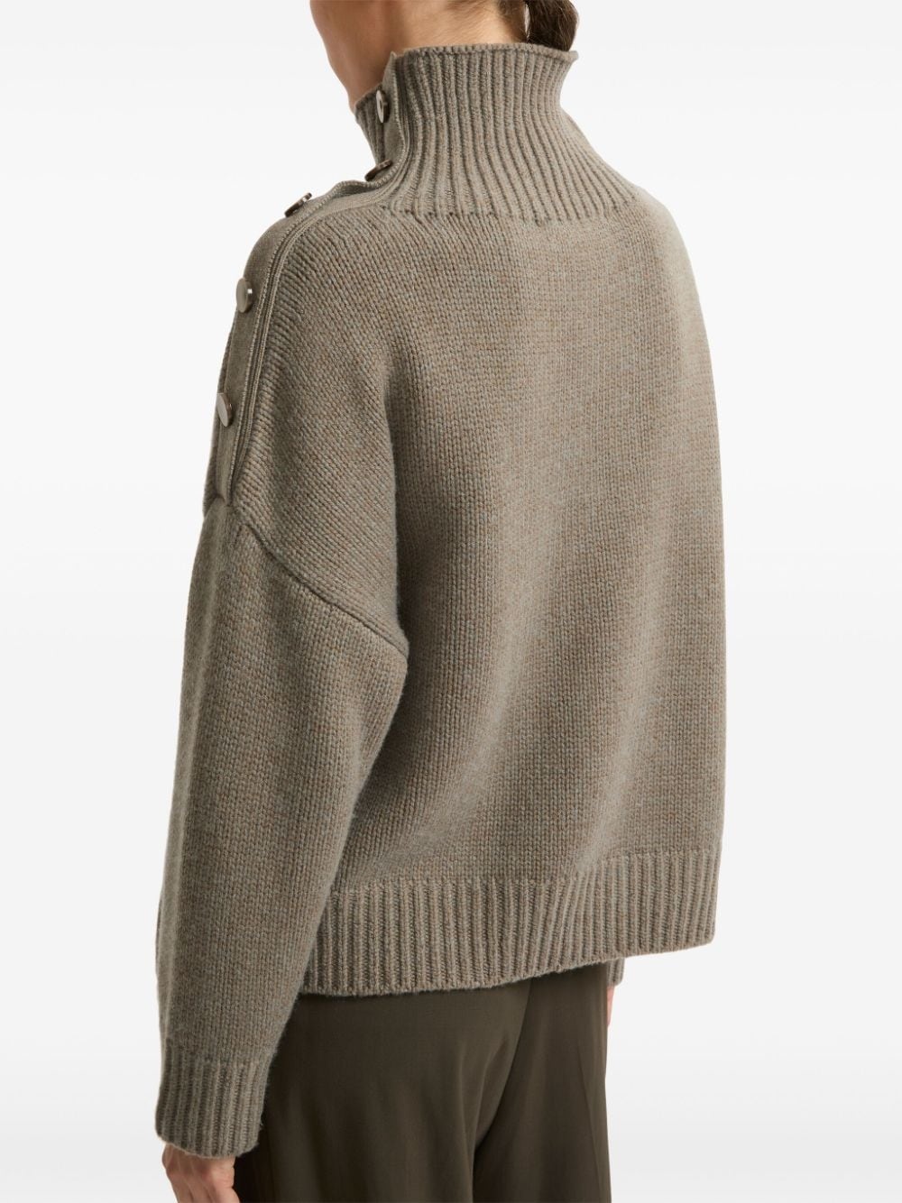 button-up shoulder jumper - 4