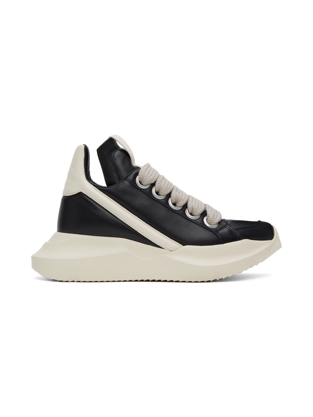 Black & Off-White Geth Sneakers - 1