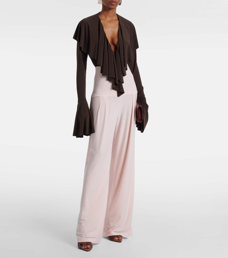 NORMA KAMALI Ruffled jersey bodysuit outlook