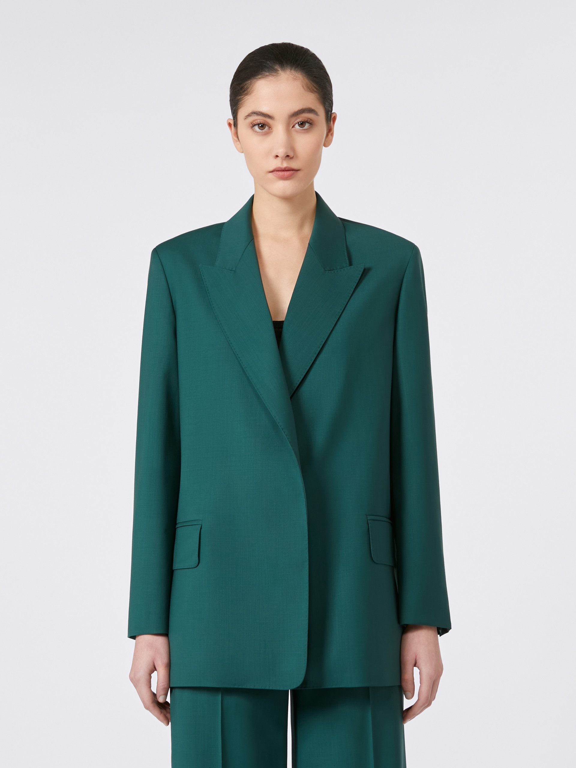 TALENTO Belted woollen cloth blazer - 3