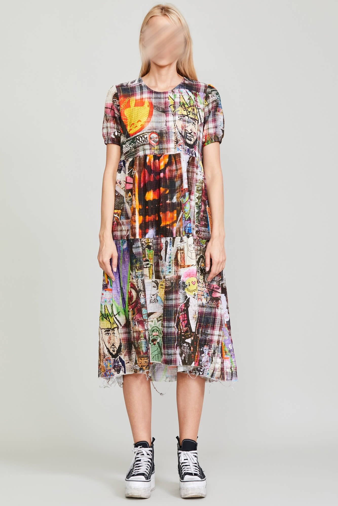 RELAXED MIDI - GRAFFITI PLAID - 1