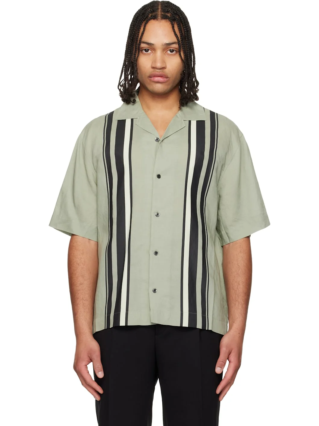 Green Striped Shirt - 1
