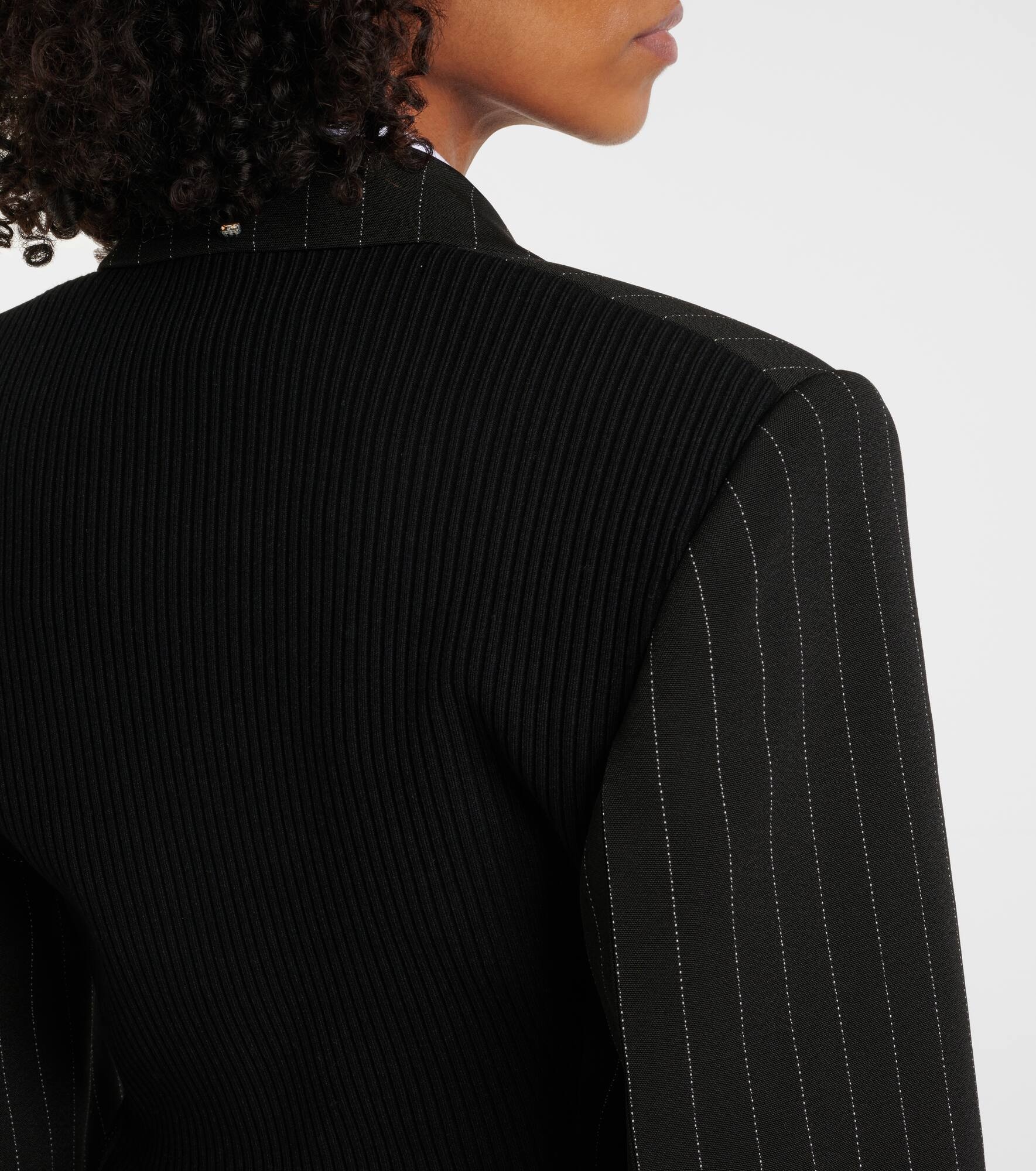 Utopia pinstripe cropped blazer - 6
