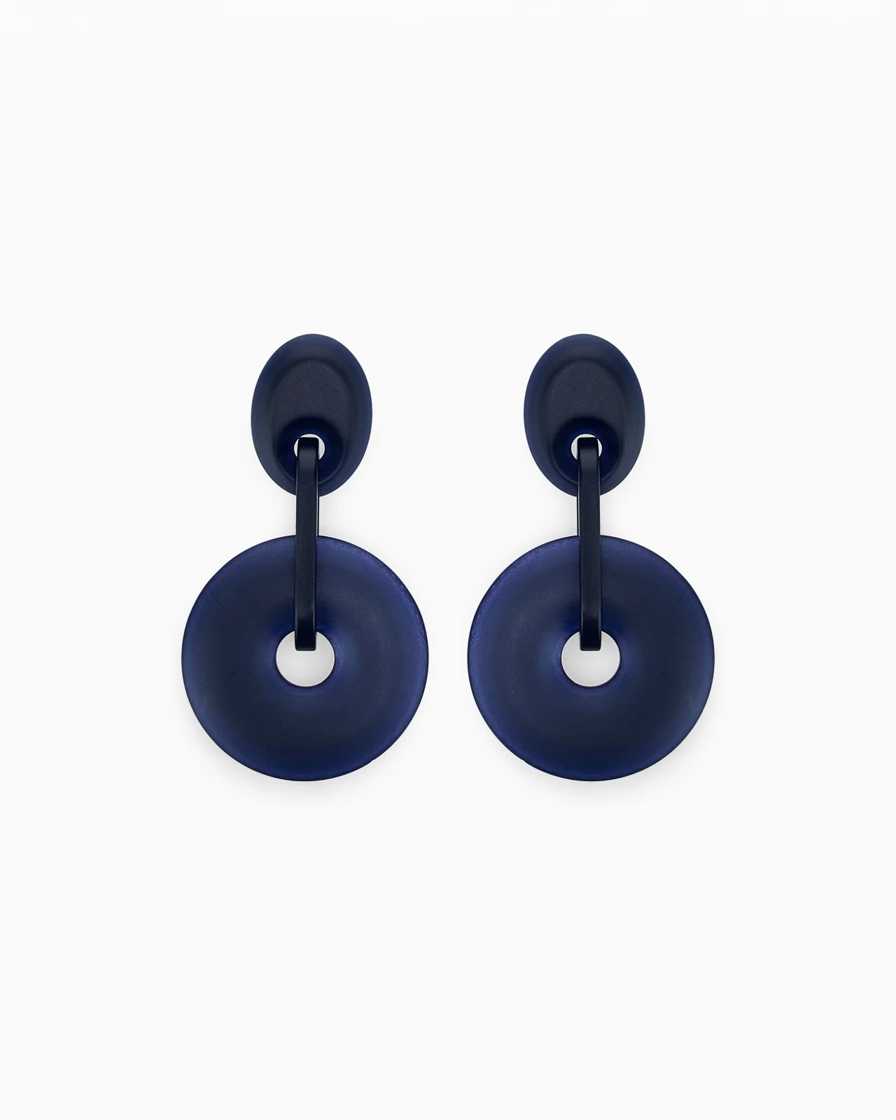 EARRINGS IN ACRYLIC PLASTIC AND BRASS - 1