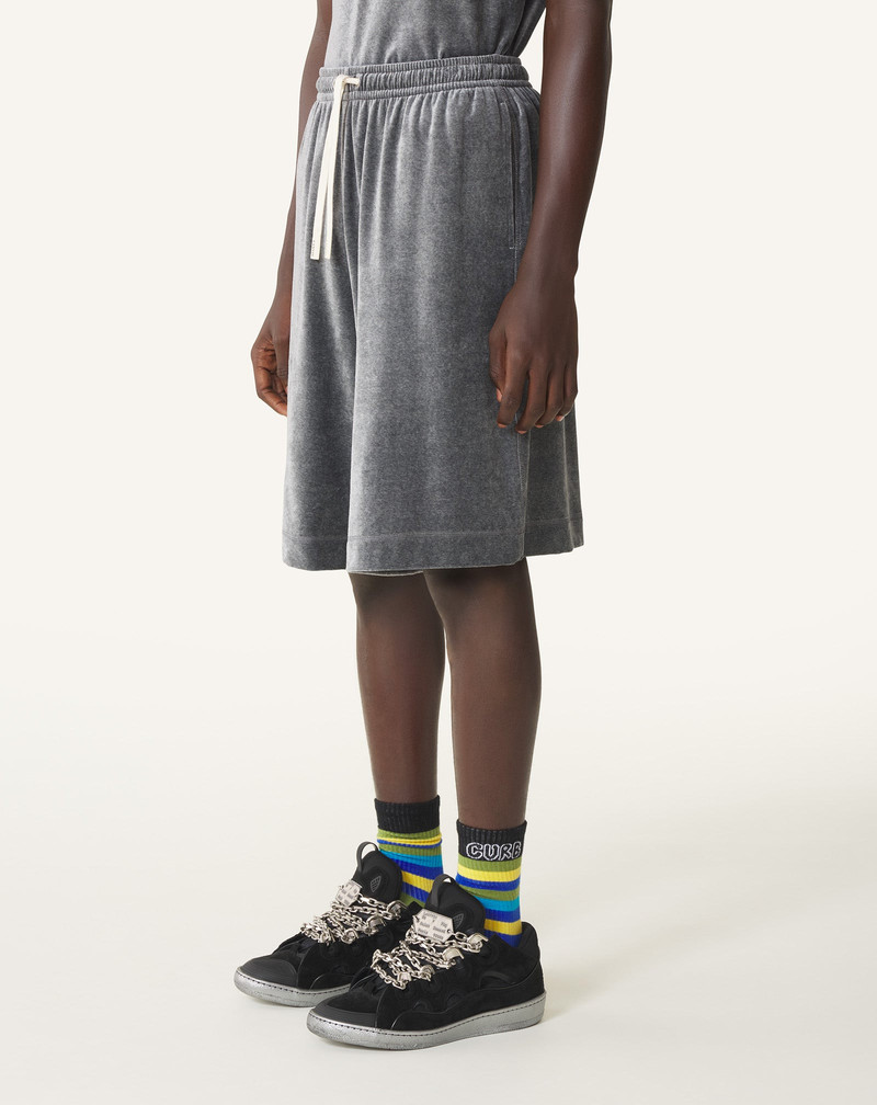 BLACK VELVET BERMUDA SHORTS 3
