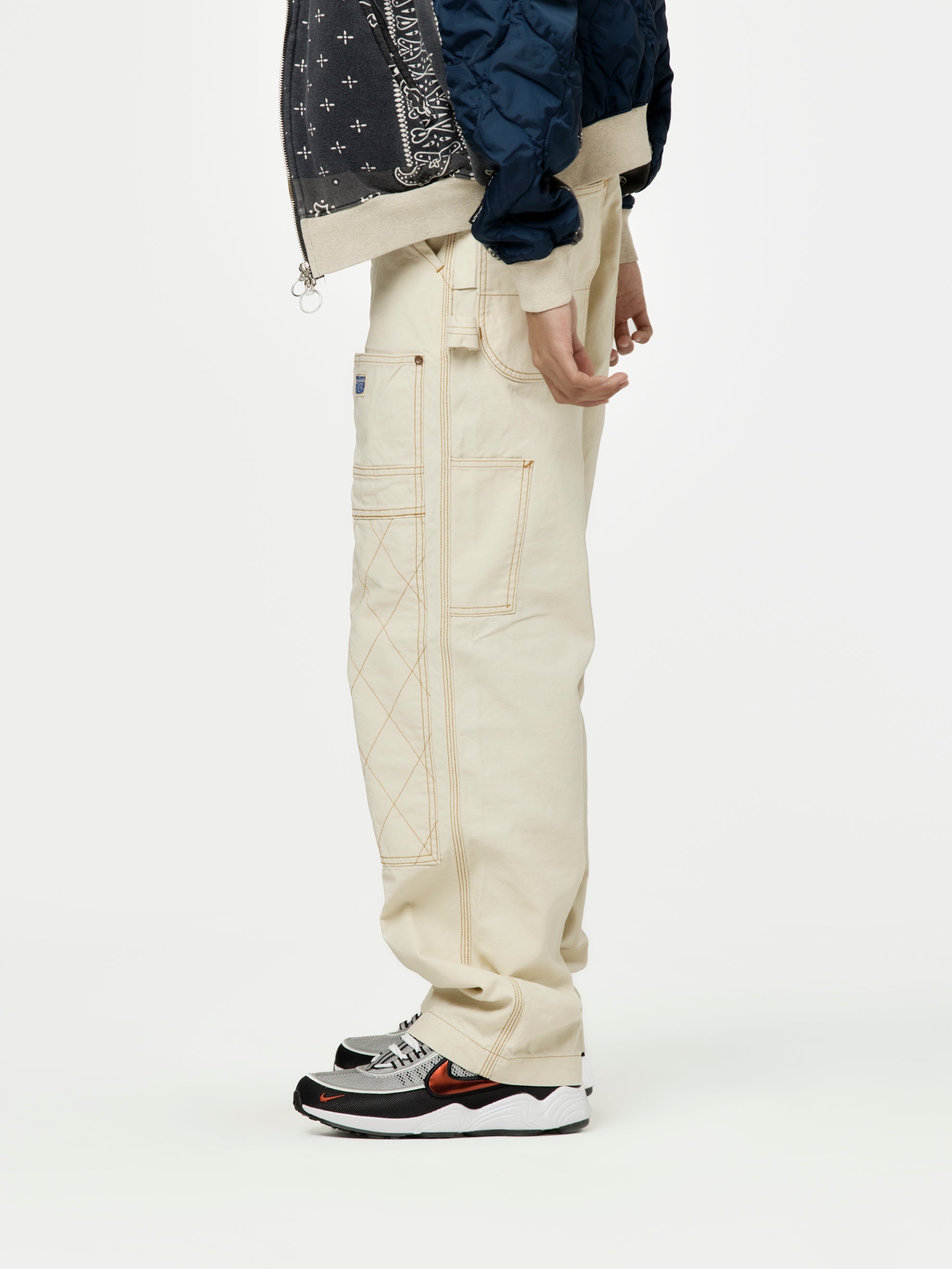 LIGHT CANVAS LUMBER PANTS (ECRU) - 2