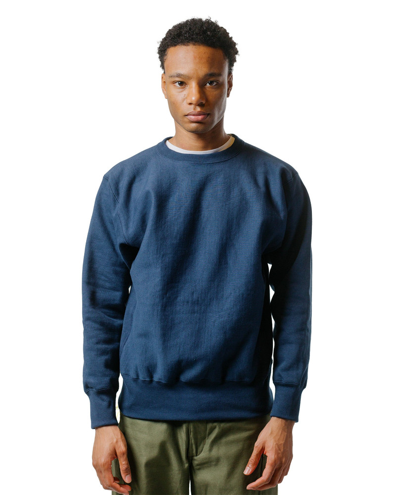 The Real McCoys MC20114 Heavyweight Crewneck Sweatshirt Navy outlook