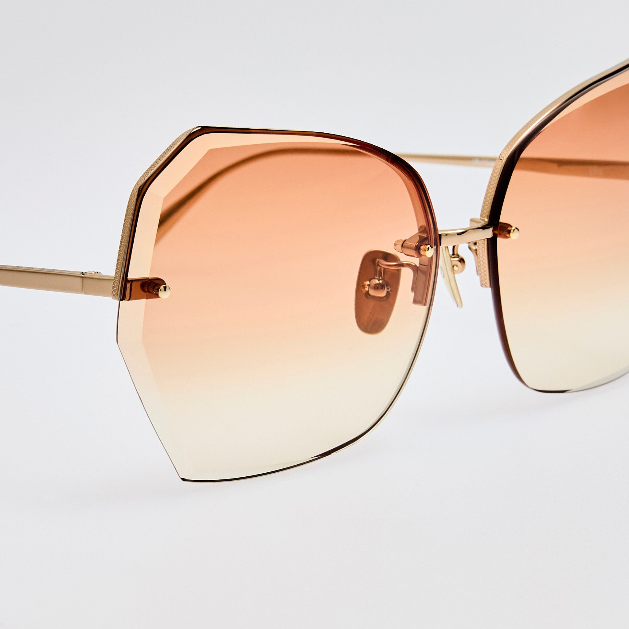 Lila Sunglasses in Camel and Gold - 4