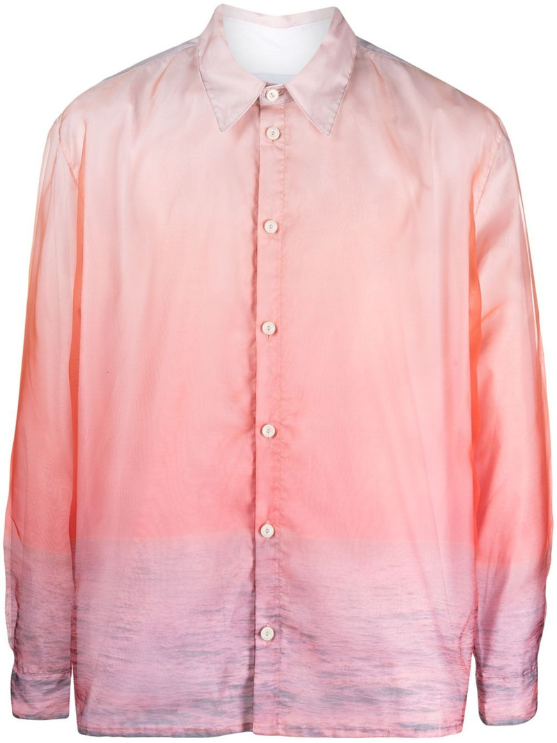 gradient-effect cotton shirt 1
