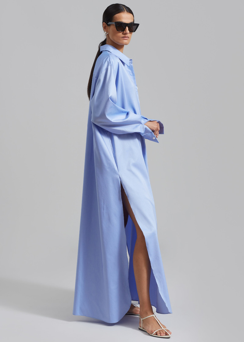 Avery Shirt Dress - Blue 3