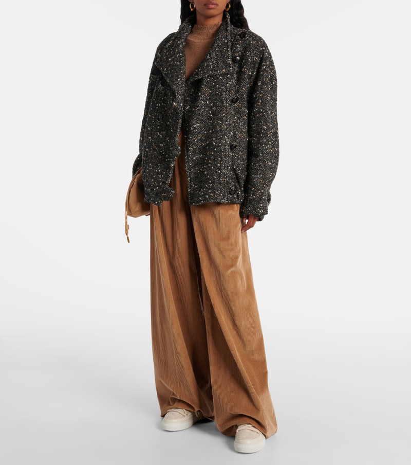 INUIKII Leather-trimmed felt ankle boots outlook