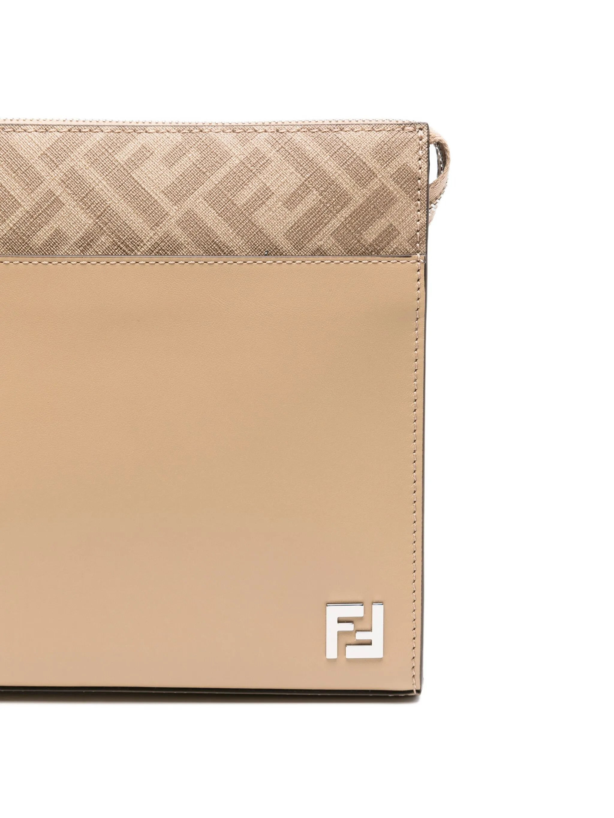 Fendi FF-motif Leather Clutch Bag - 4
