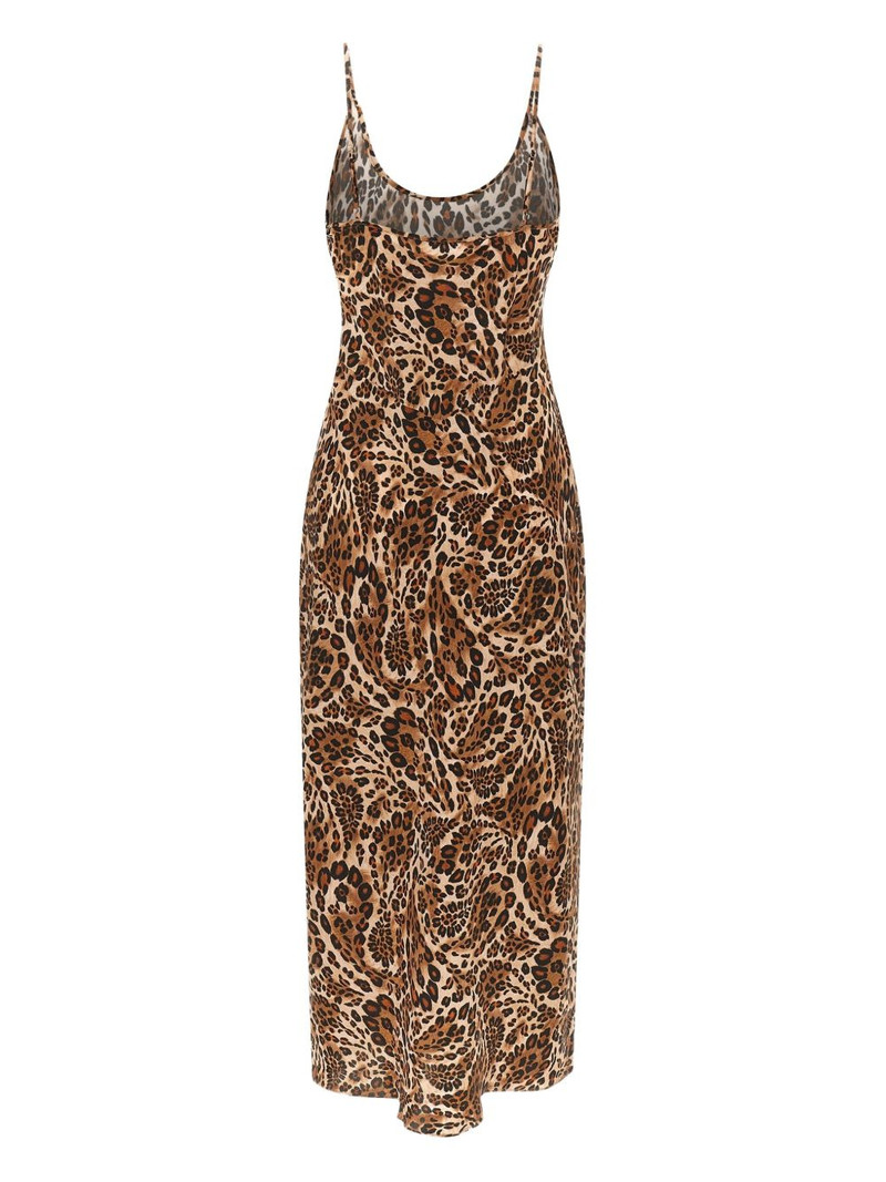 L'AGENCE Chalia animal-print midi dress outlook