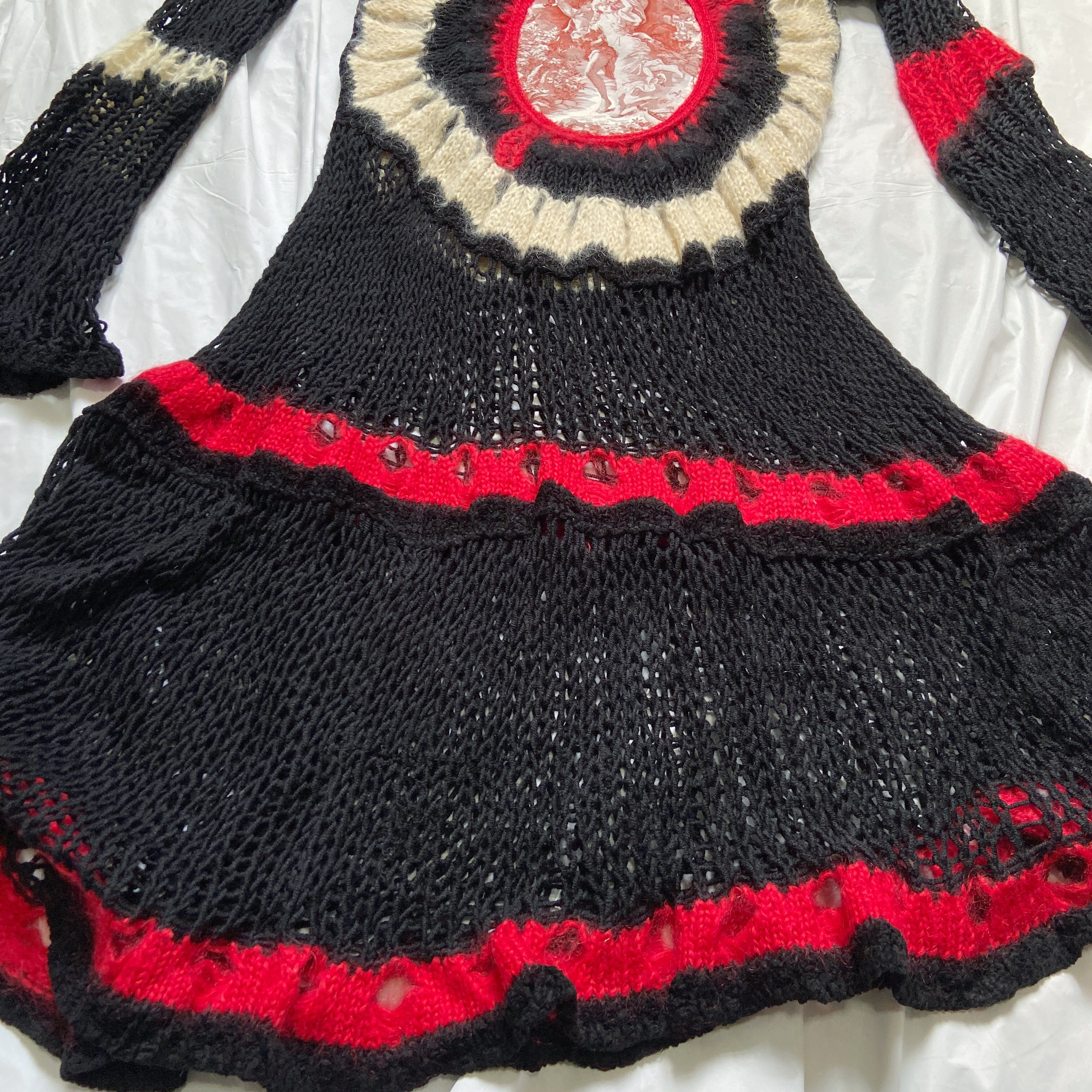 Jean Paul Gaultier Fall 2007 Mohair Spider Webbed Open Knit Sweater Dress - 11