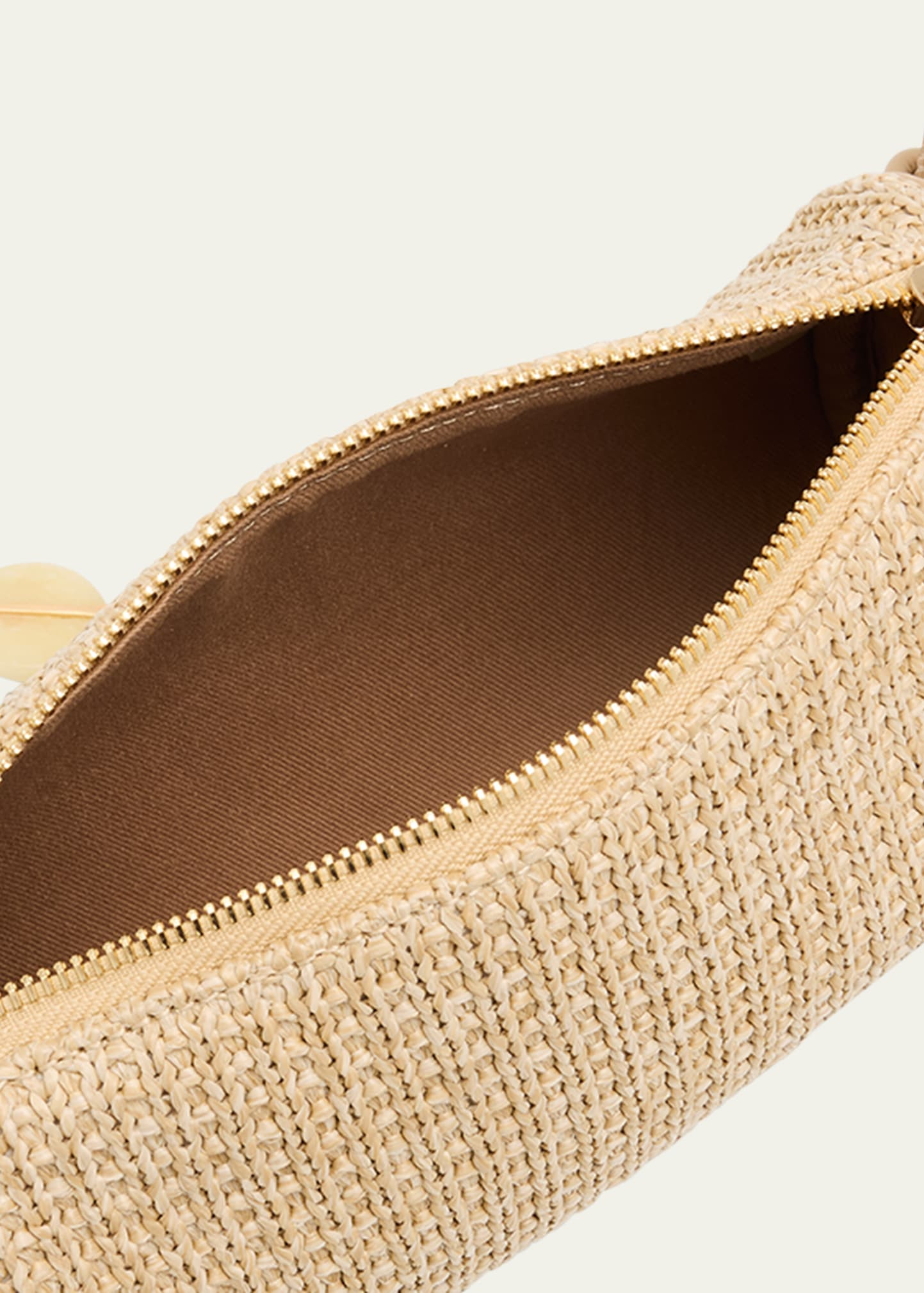 Zozina Stone-Embellished Raffia Shoulder Bag - 4