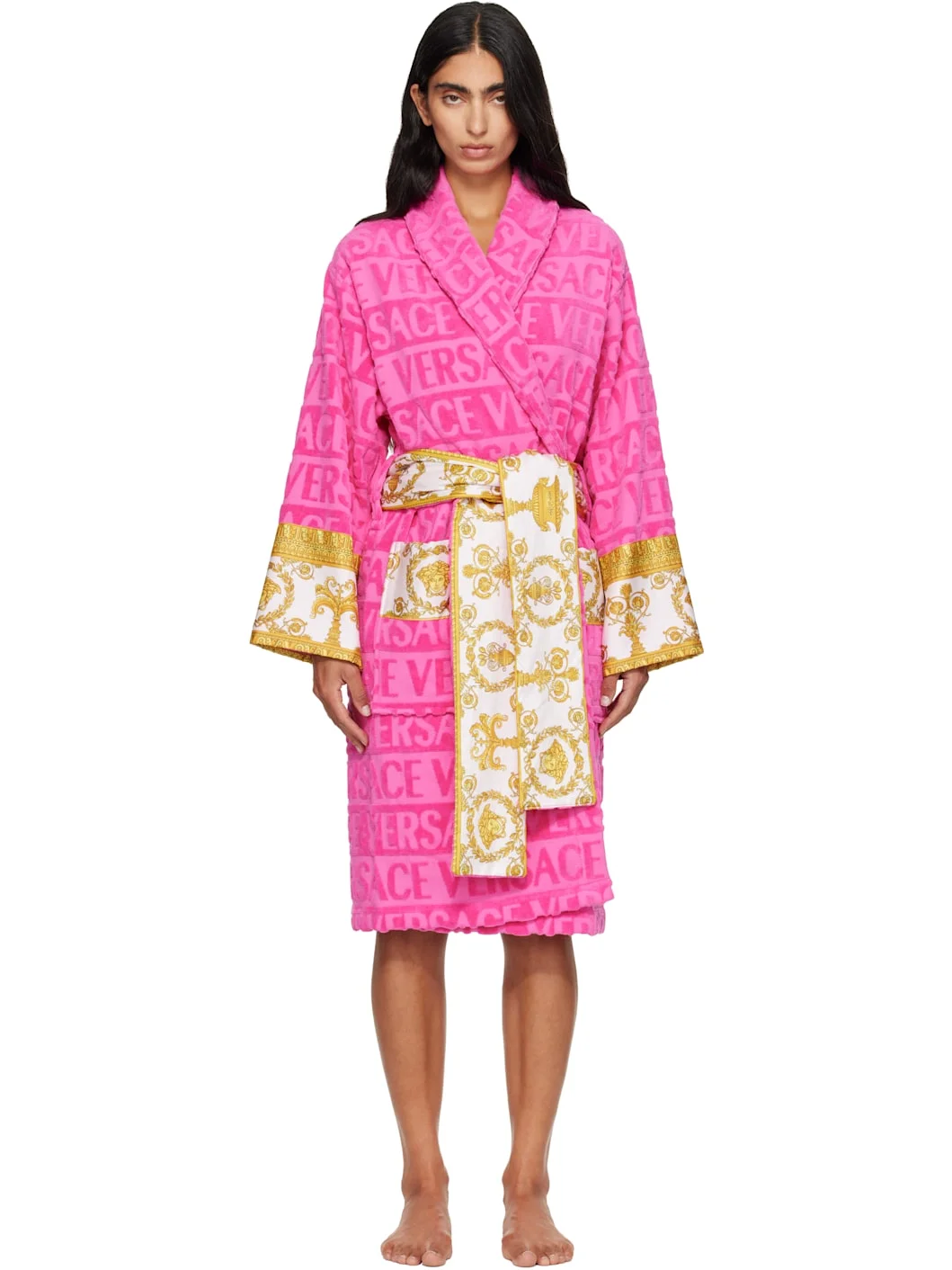 Pink 'I Heart Baroque' Bathrobe - 1