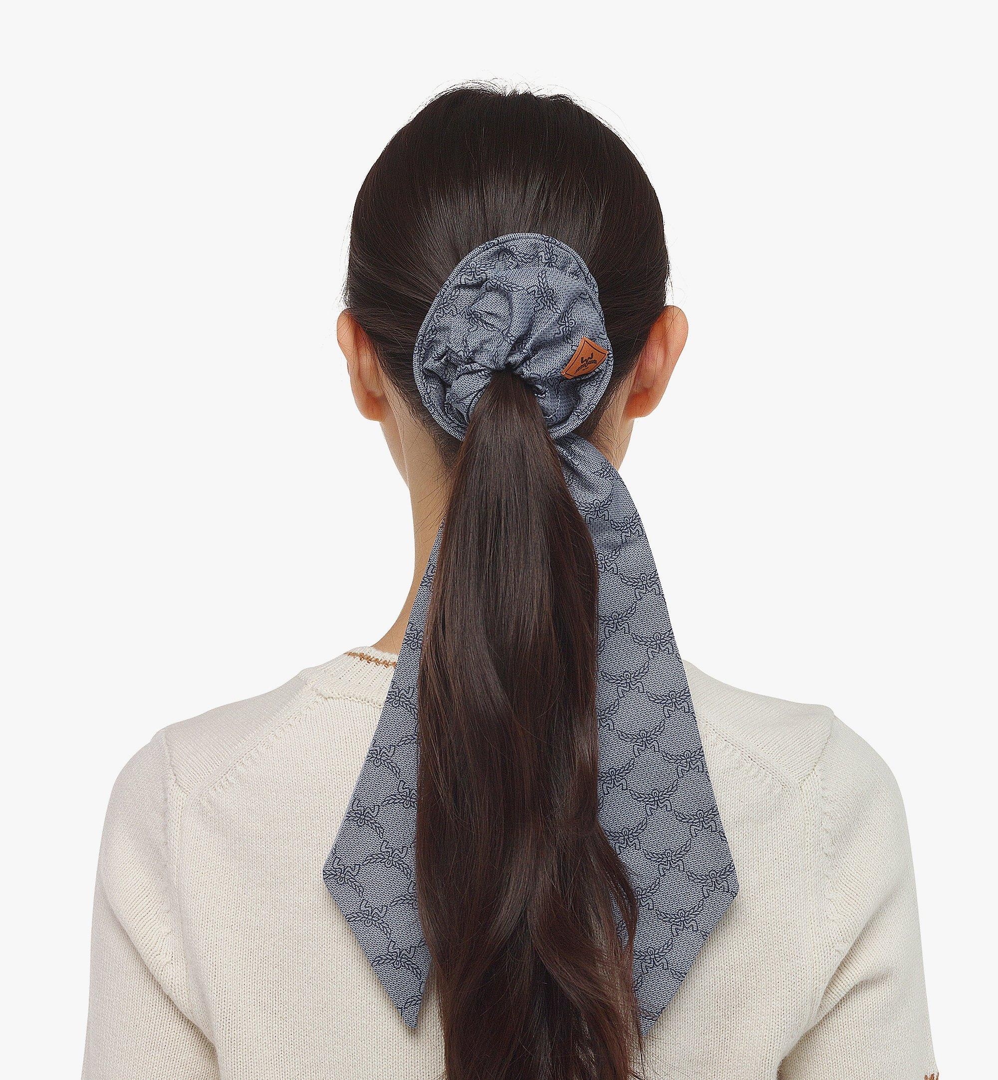 Lauretos Monogram Print Scrunchie with Scarf - 4