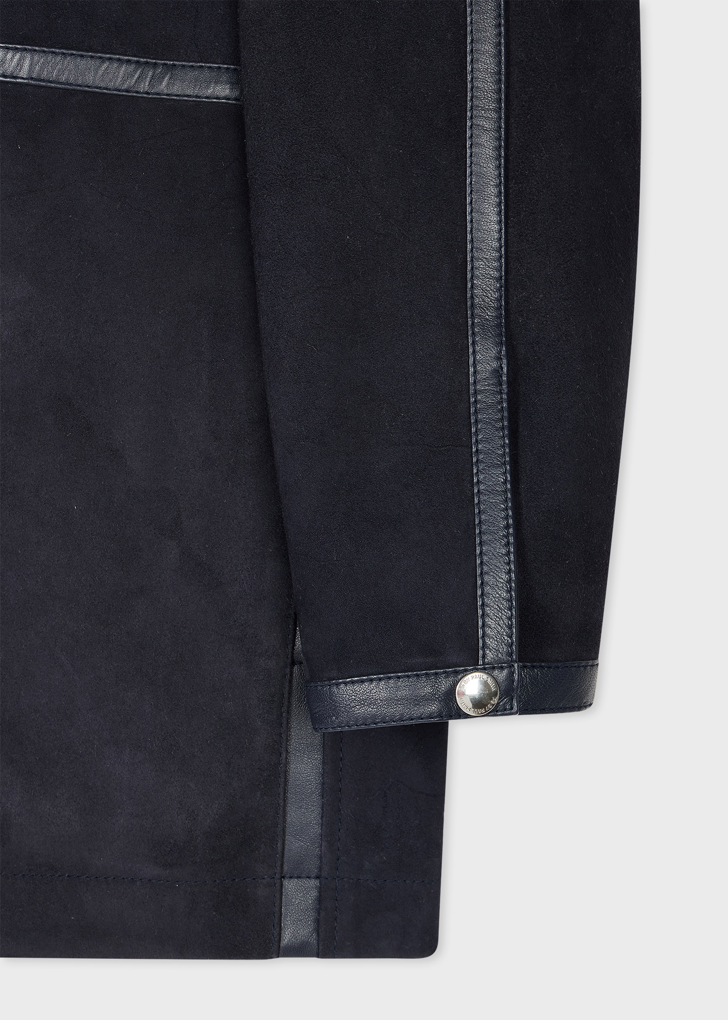 Navy Suede Zip Jacket - 2