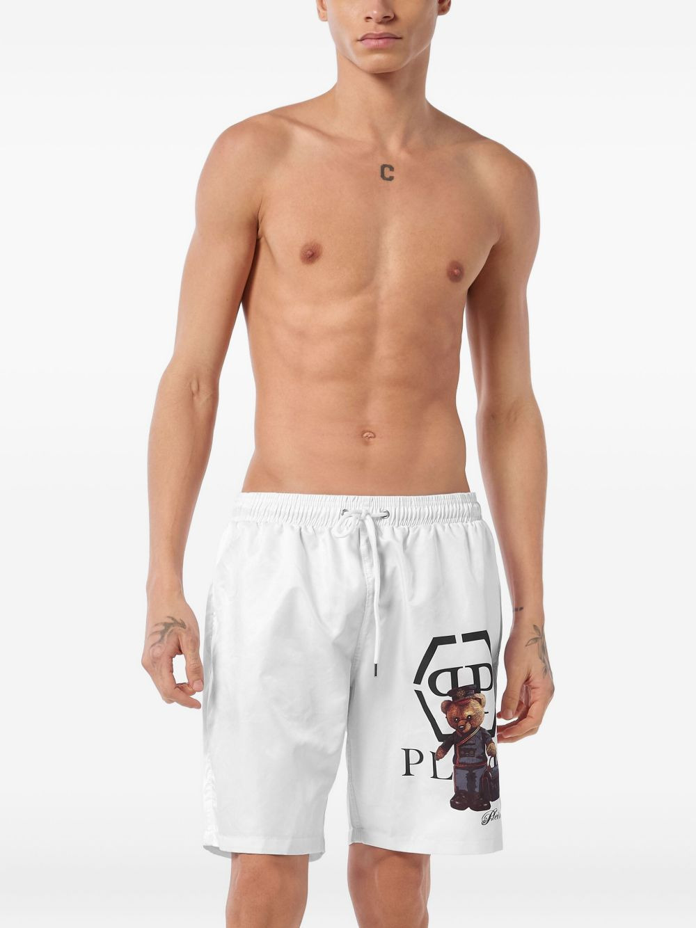 teddy-print swim shorts - 3