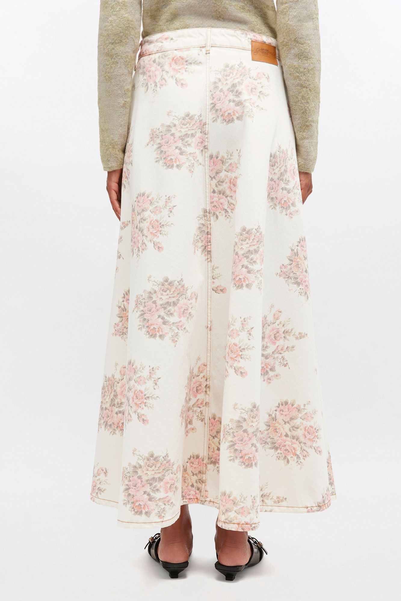 FLORAL PRINTED MAXI SKIRT - 4