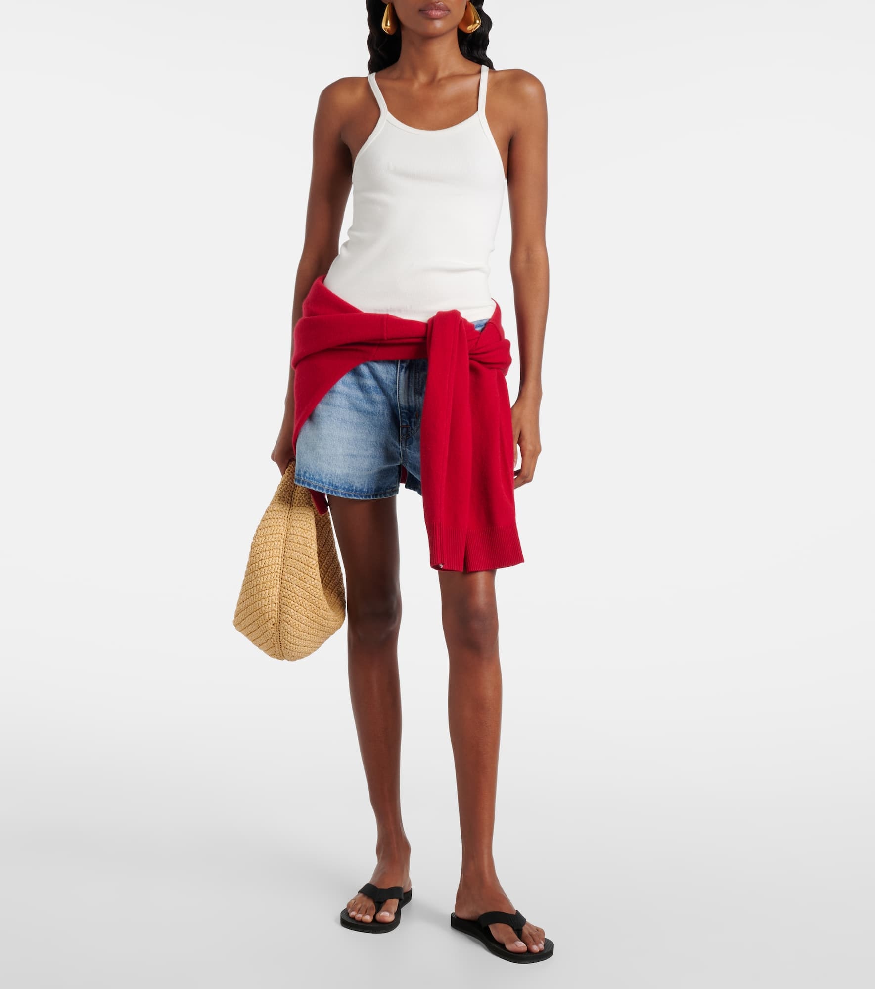 Ribbed-knit cotton tank top - 2