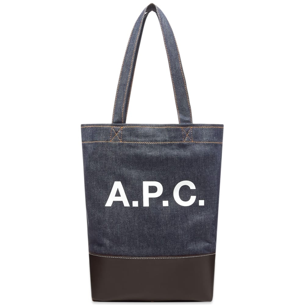 A.P.C. Axelle Denim & Leather Tote - 1