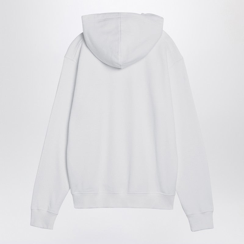 WHITE COTTON HOODIE - 2