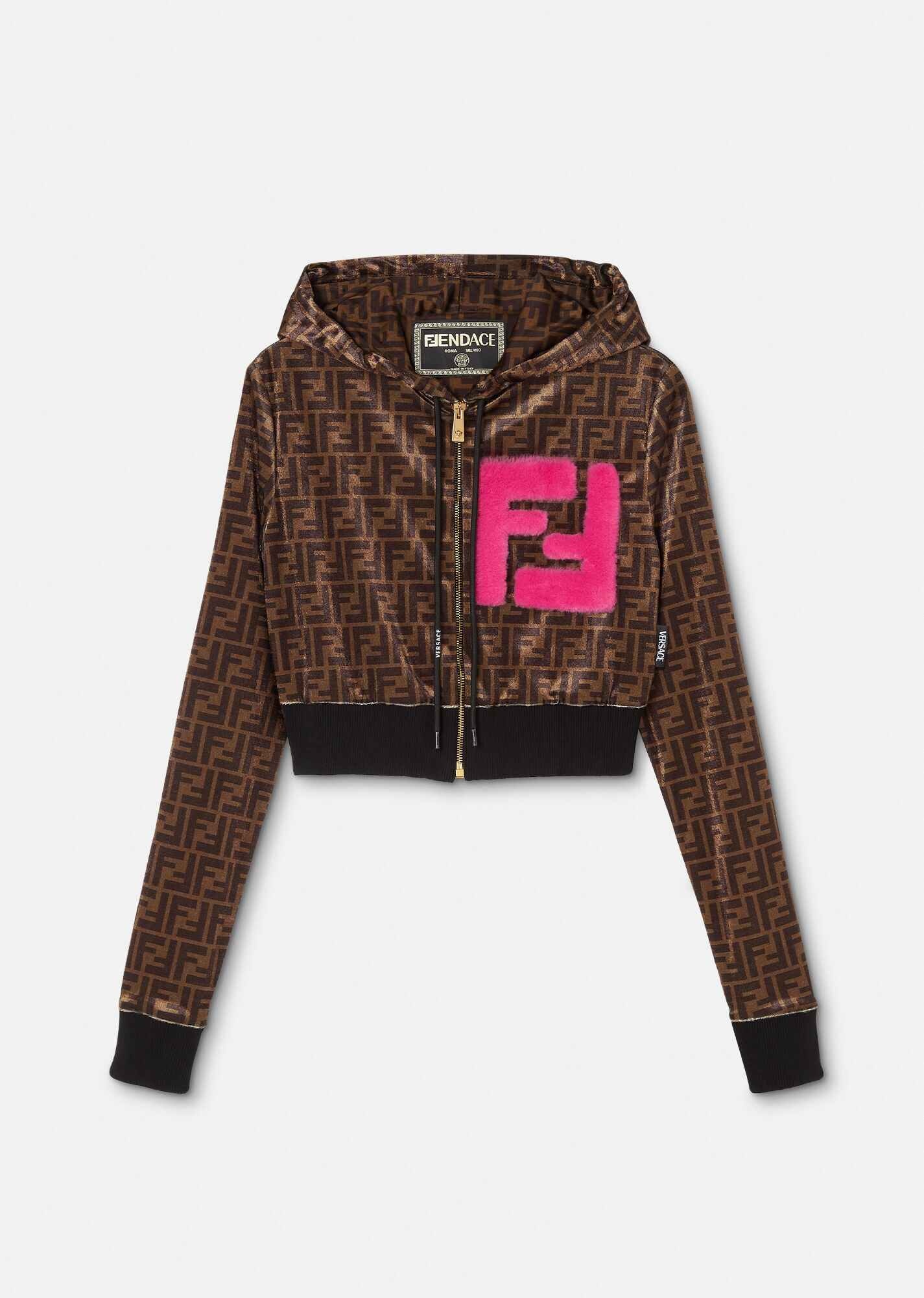 Fendace FF Crop Zip Hoodie - 6