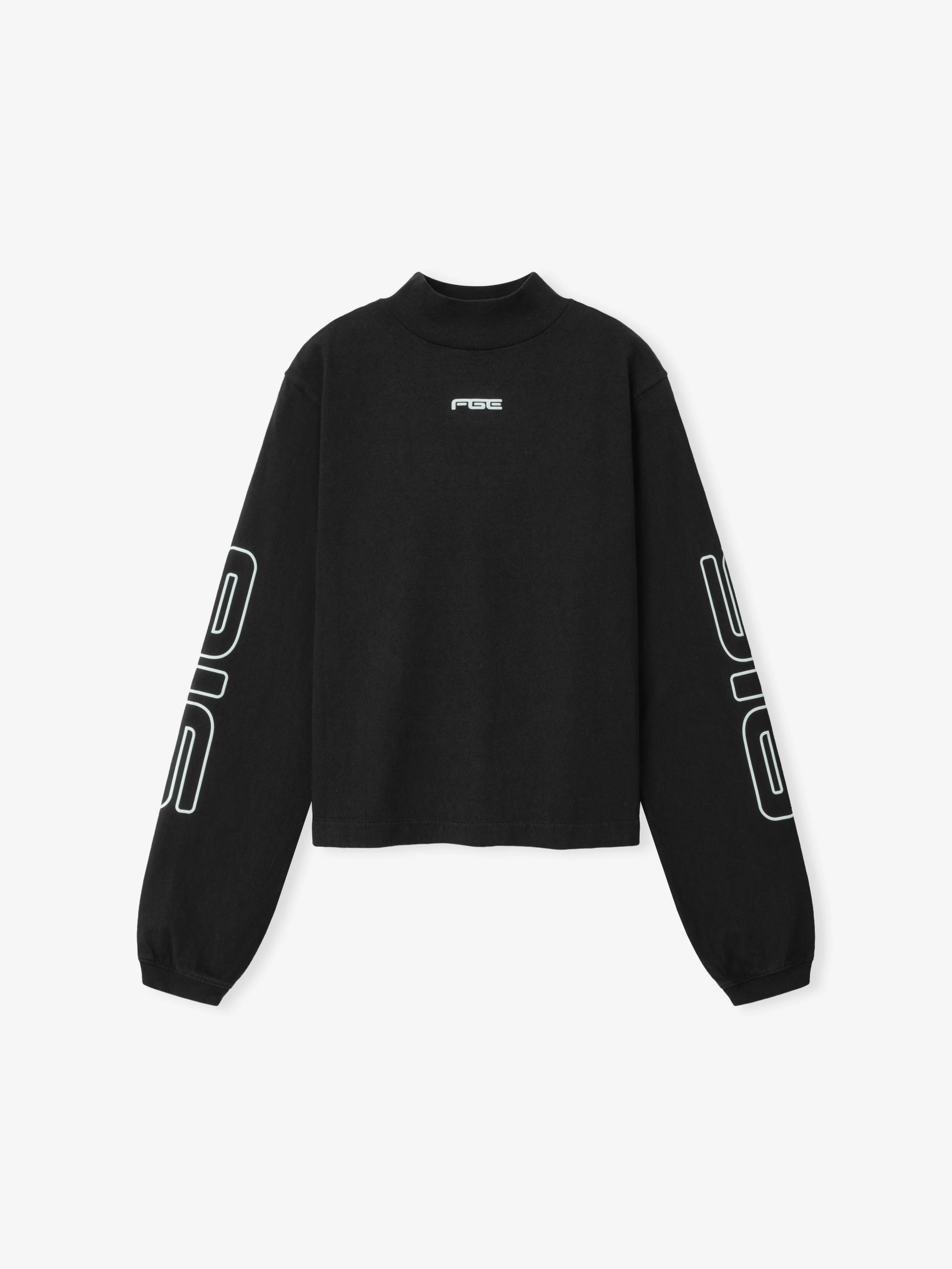 Womens Slim Mock Neck Longsleeve Tee - 1