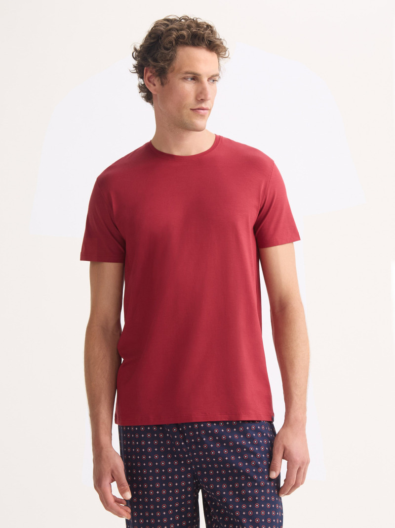 Men's T-Shirt Basel Micro Modal Stretch Rustic Red 4