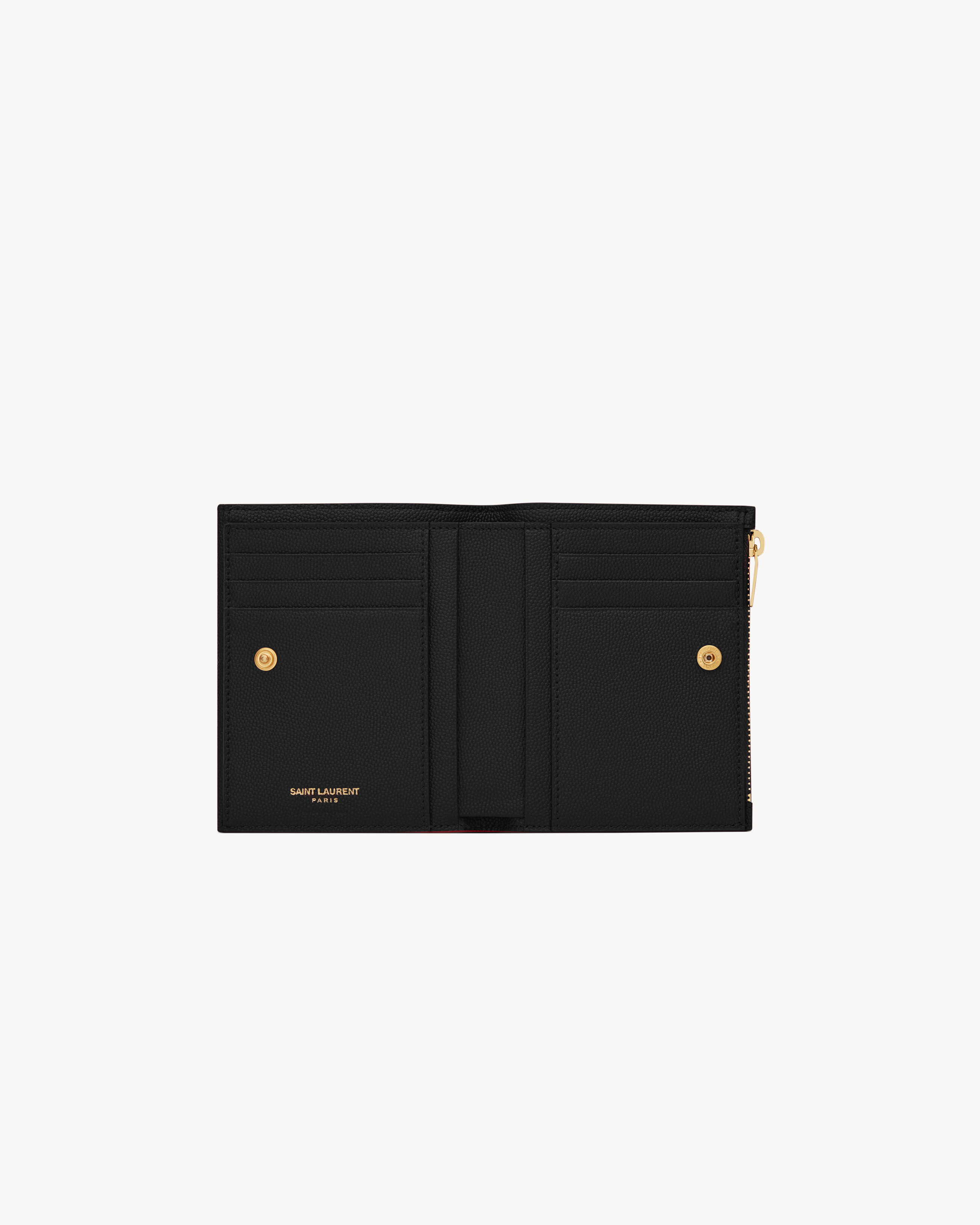 UPTOWN COMPACT WALLET IN GRAIN DE POUDRE LEATHER - 4