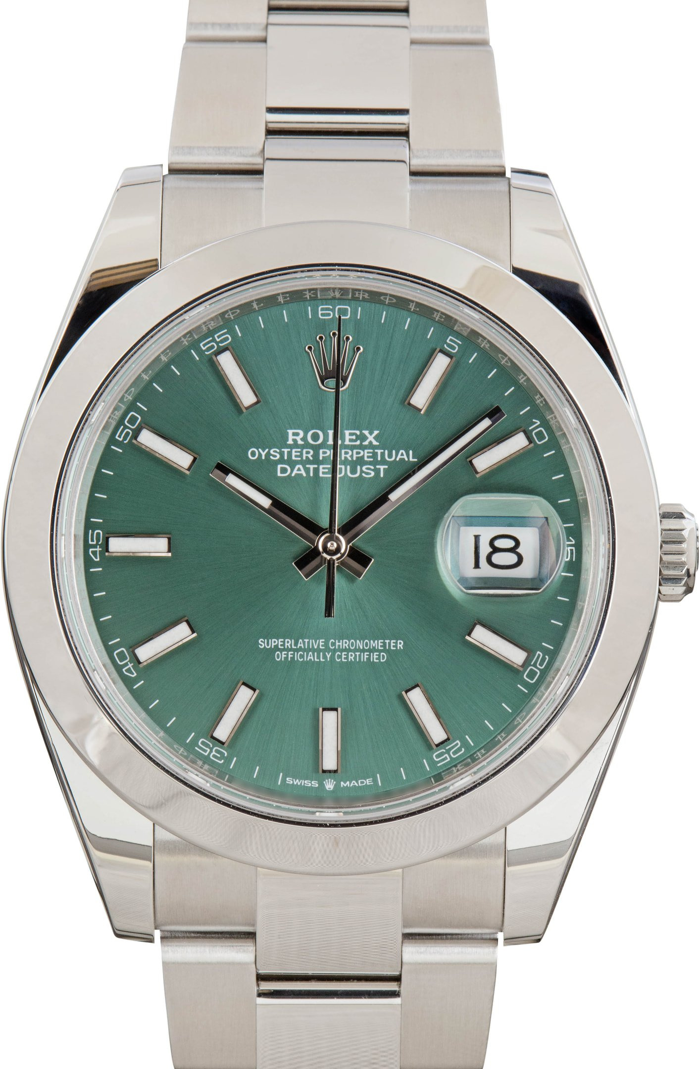 Pre-owned Rolex Datejust 41 126300 Green Dial - 1