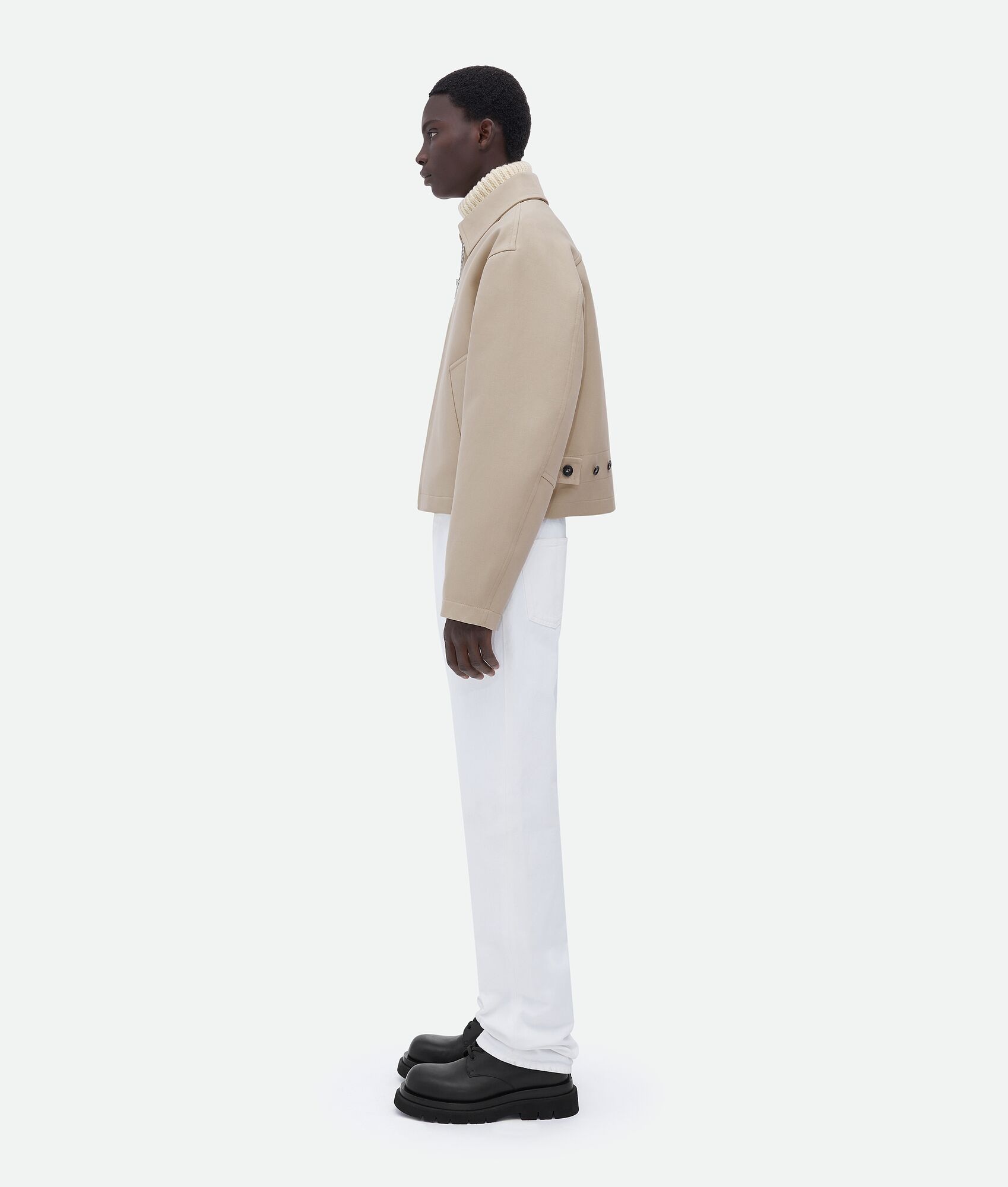 bonded wool and cotton jacket - 2