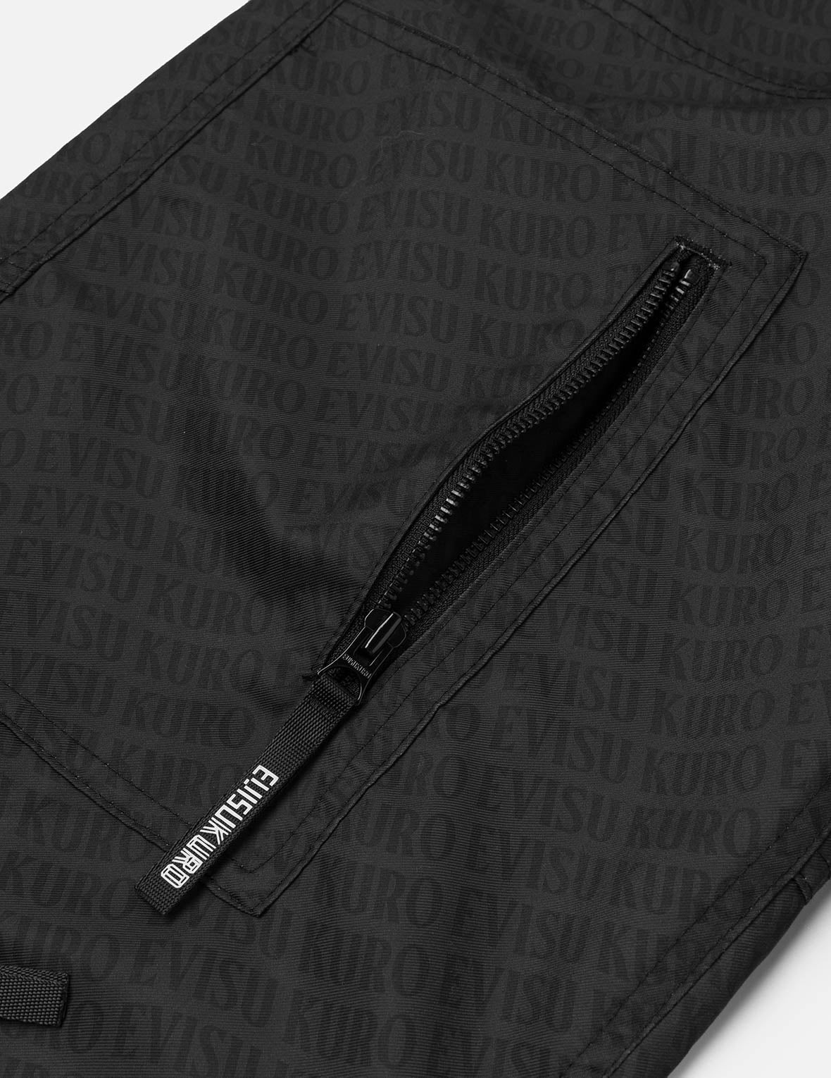 Allover Logo Print Loose Fit Cargo Pants - 10