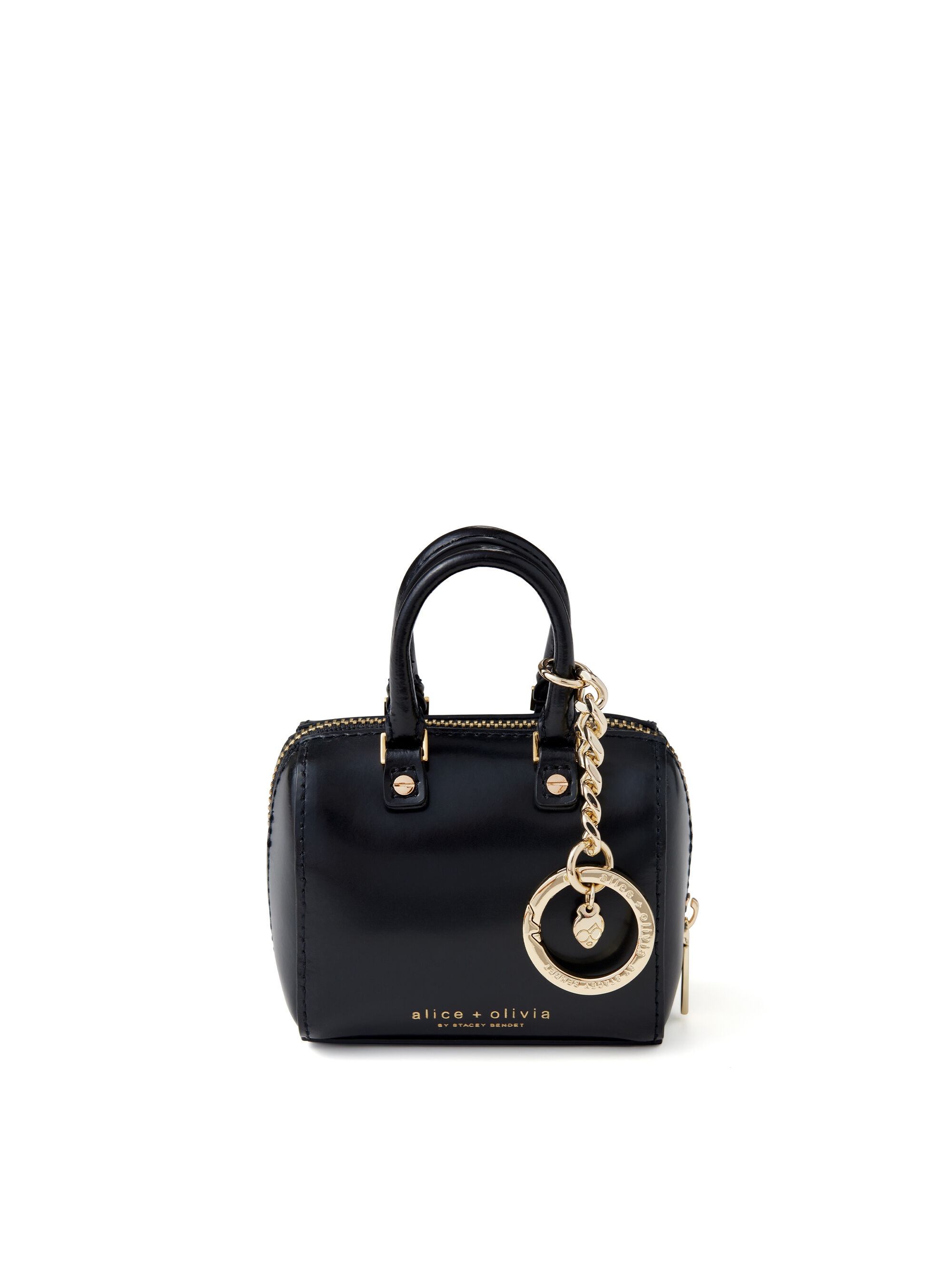 OLIVIA STACEFACE LEATHER KEY CHARM - 3