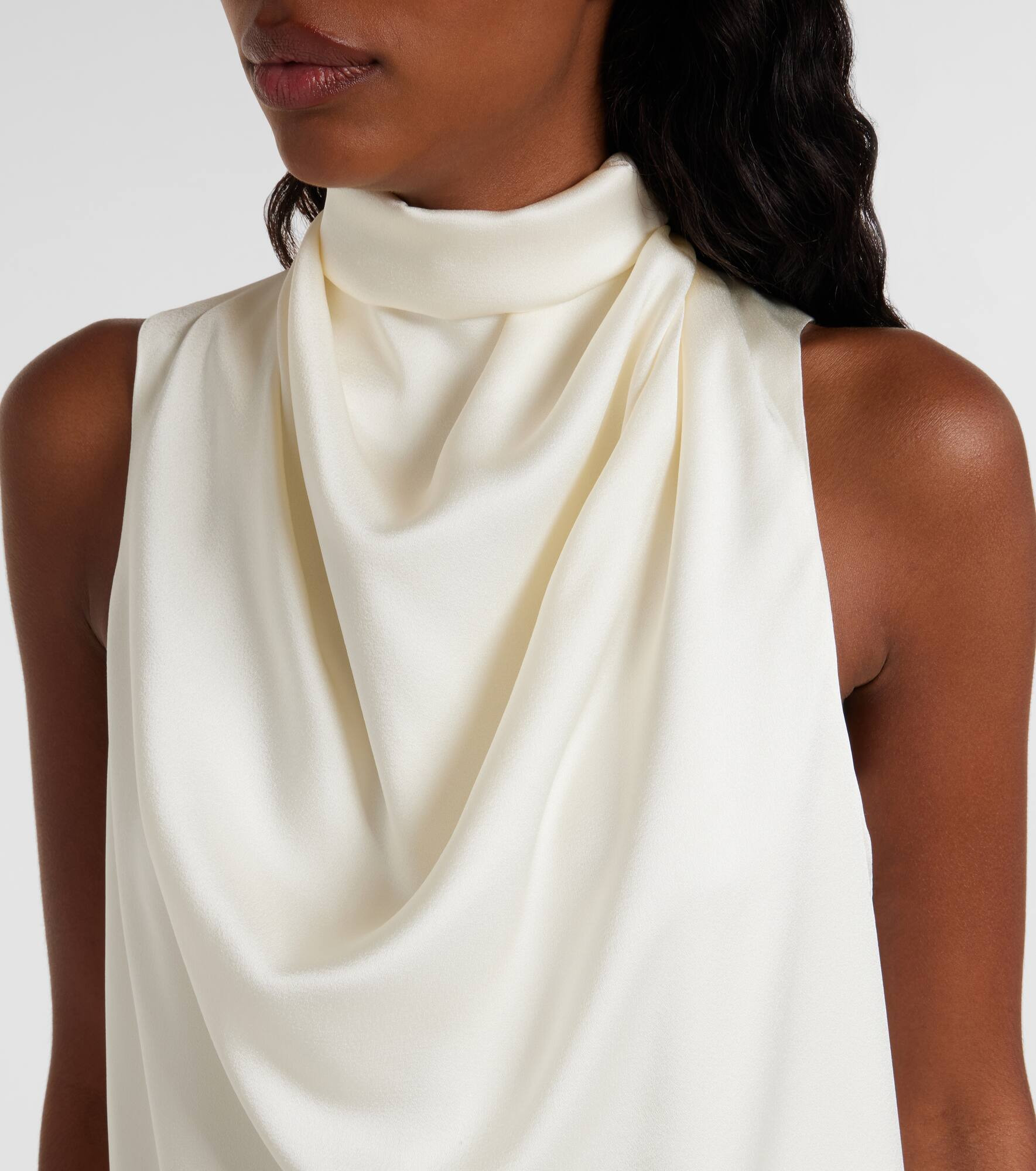 Draped satin top - 4