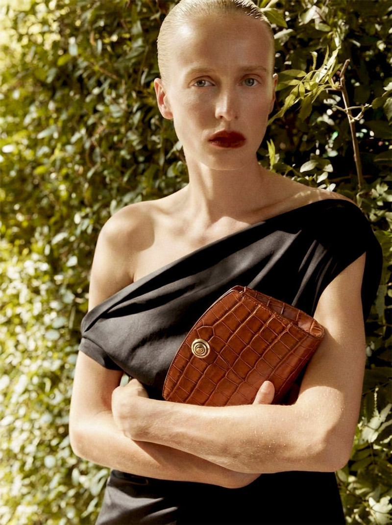 Liffner PUSHLOCK CLUTCH CHESTNUT CROC outlook